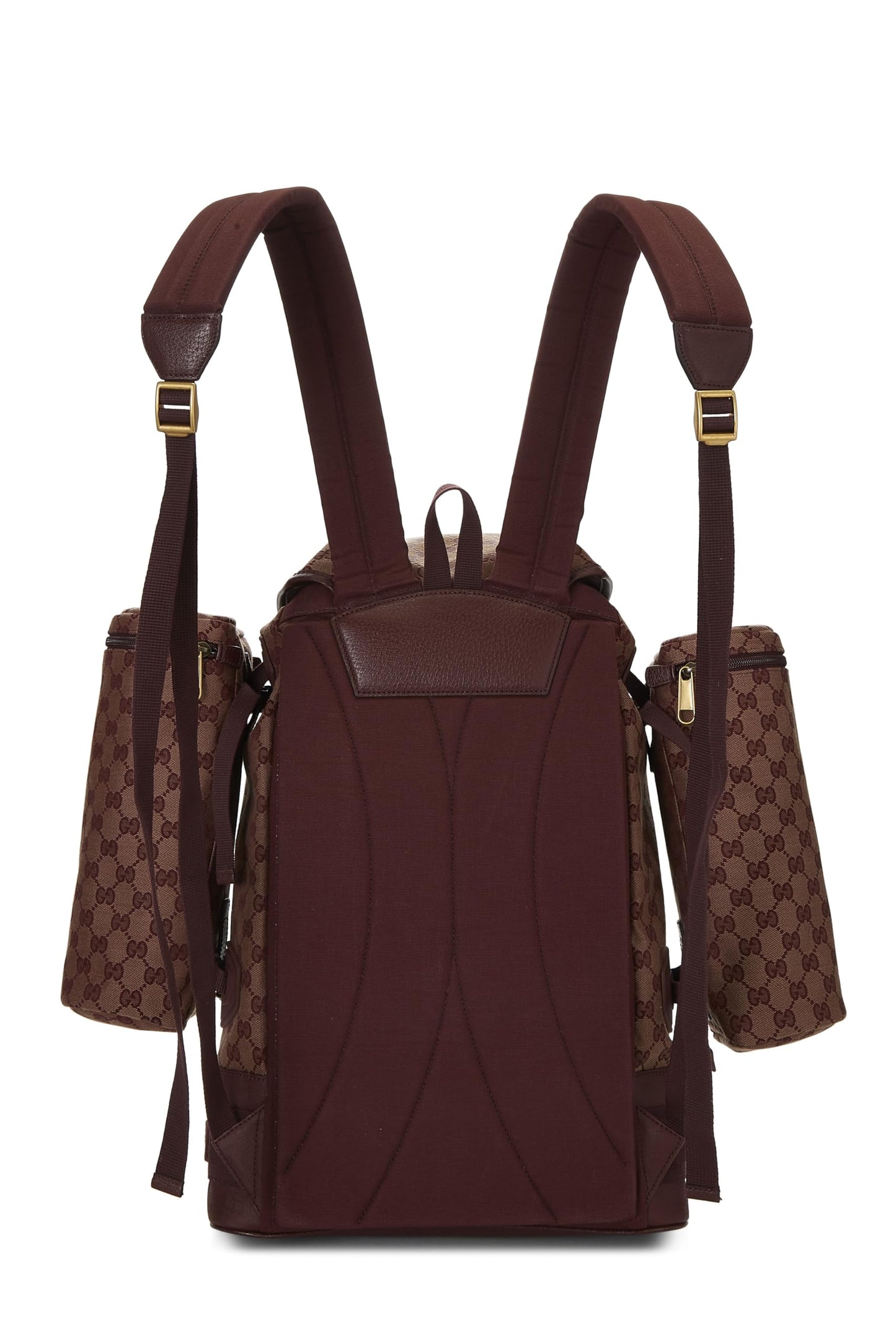 Gucci, Burgundy Original GG Canvas Alpina Trekking Backpack, Burgundy