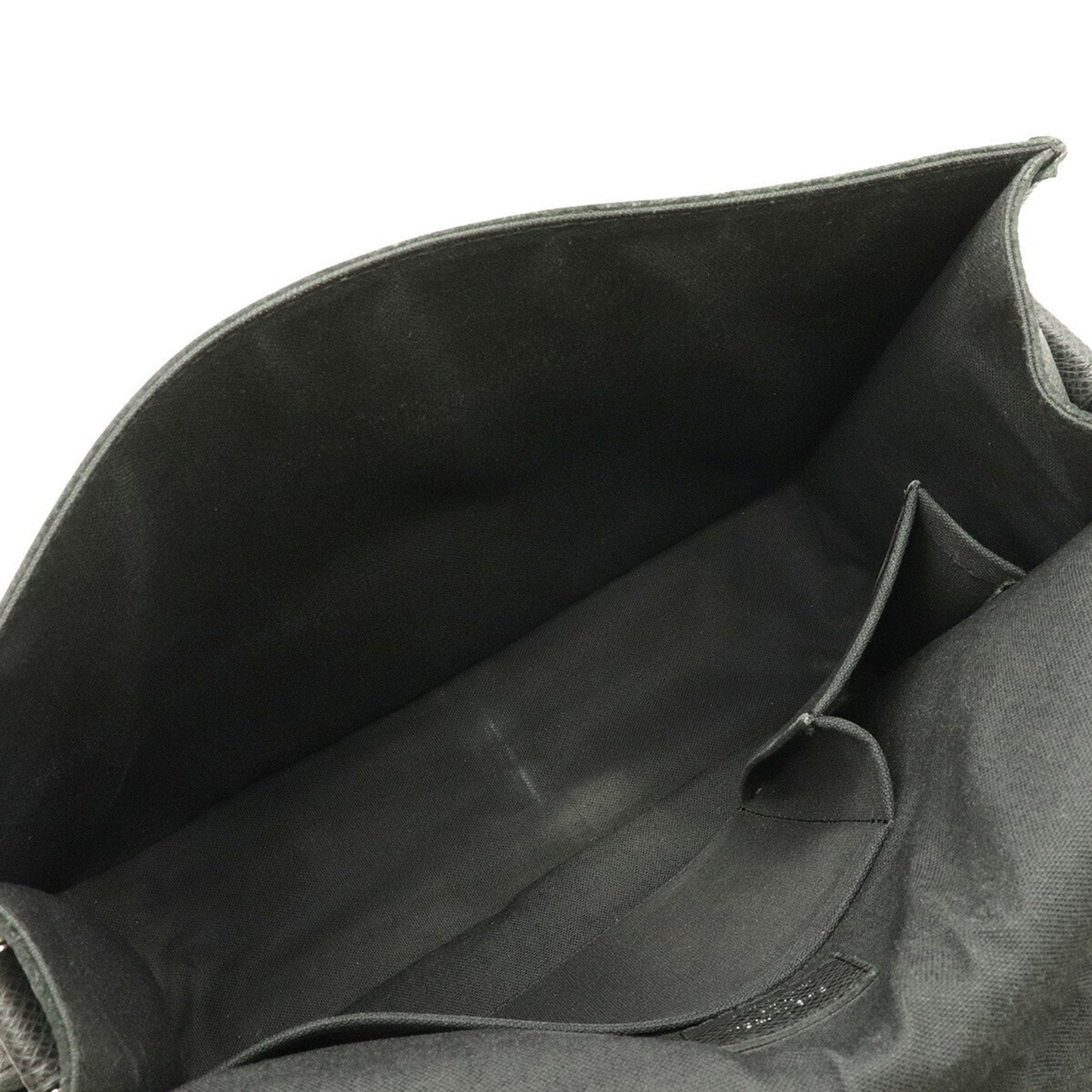 Louis Vuitton Black Leather Messenger shoulder bag