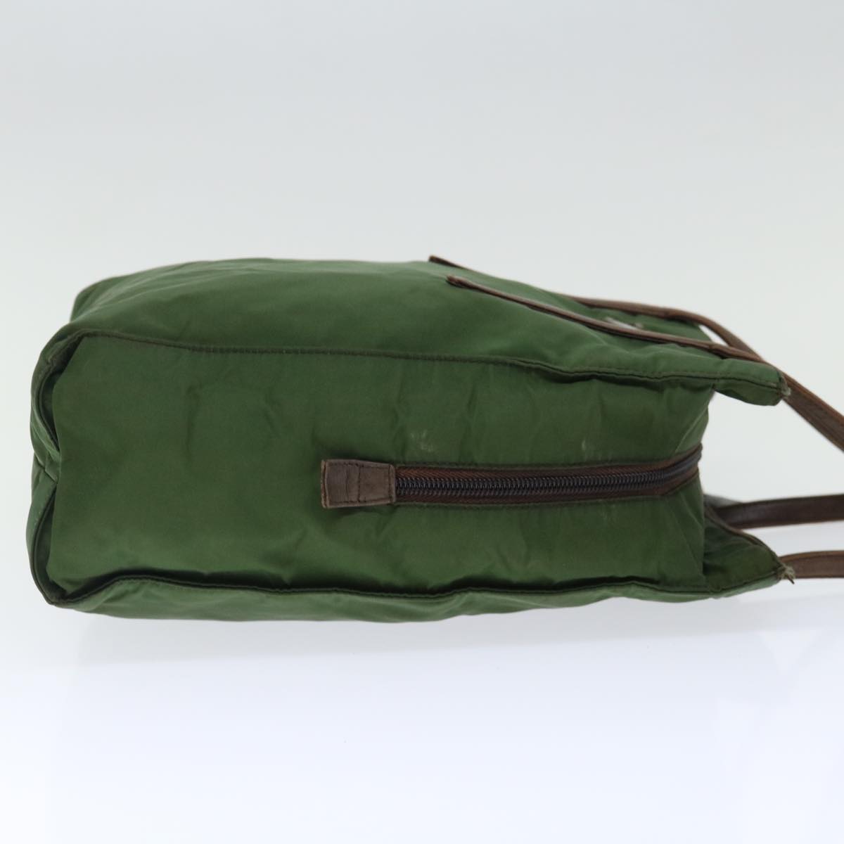 PRADA Hand Bag Nylon Khaki Auth 72610