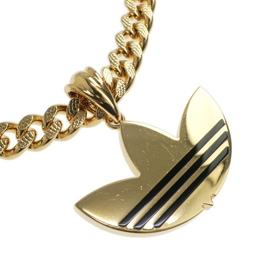 Gucci Adidas Collaborative necklace trophy chain g black 50cm pendant ladies men accessories