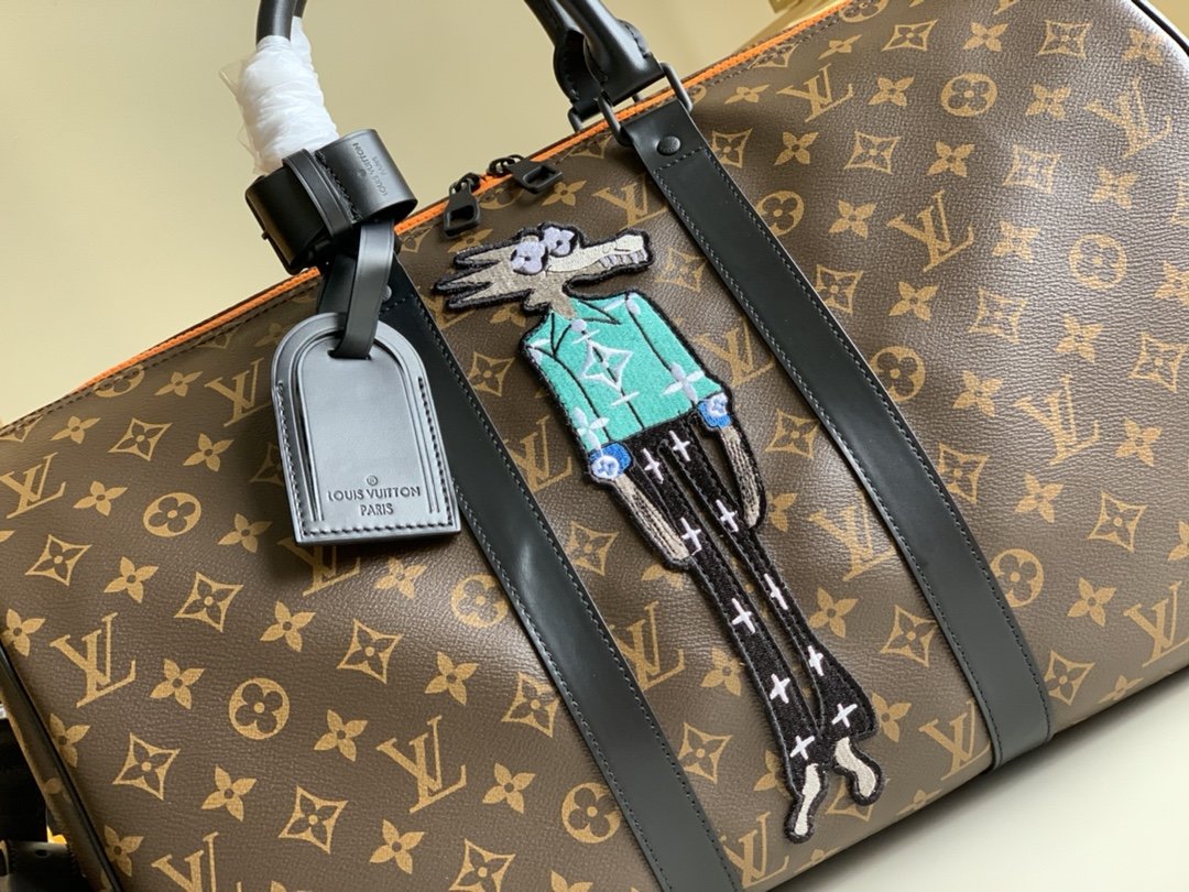 Top Quality Keepall Bandouliere 45 Monogram Canvas For Men, Mens Bags, Travel Bags 17.7in/45cm Top Quality