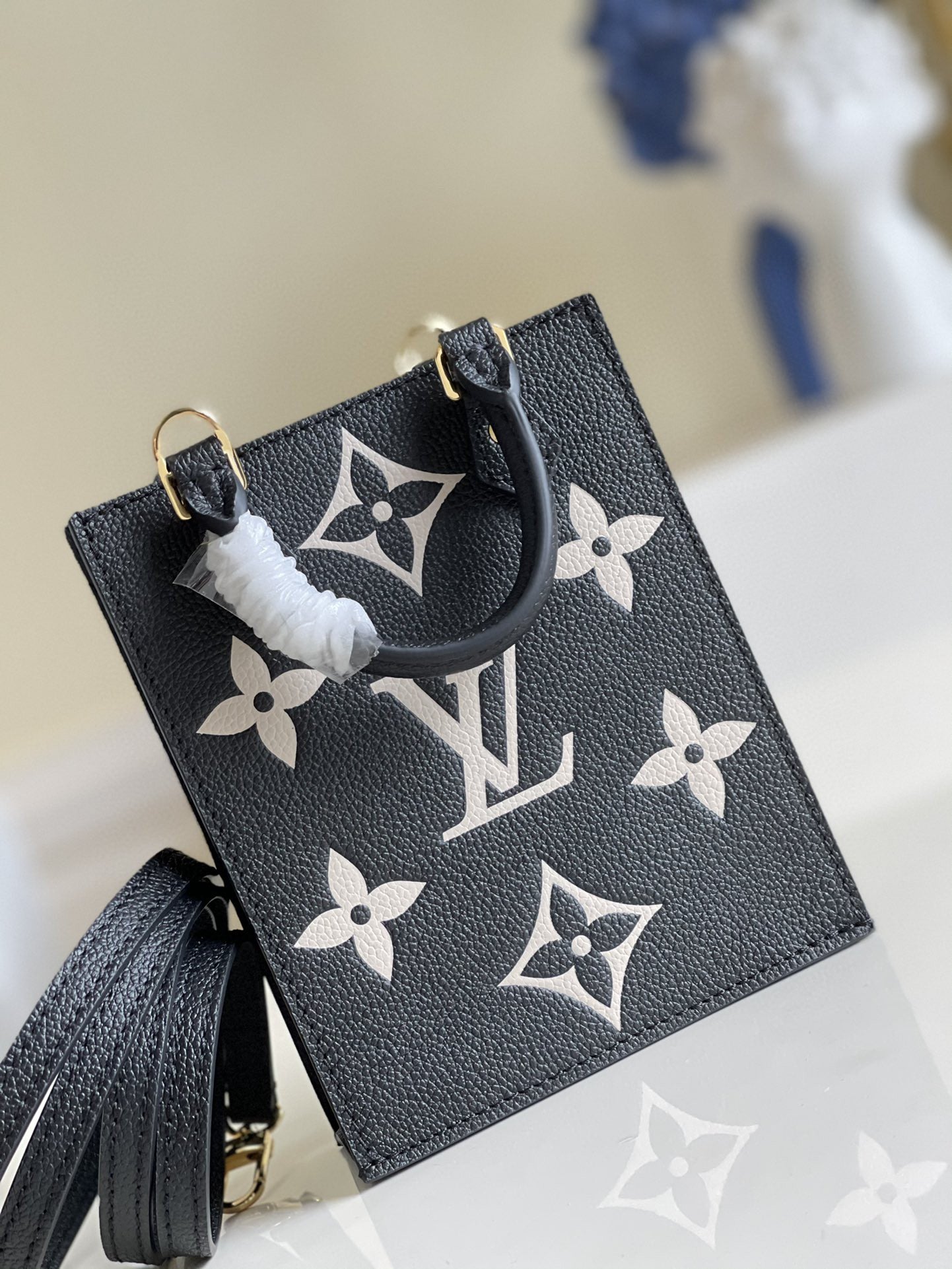 Top Quality Petit Sac Plat Monogram Empreinte Black/Beige For Women, Womens Handbags, Shoulder And Crossbody Bags 5.5in/14cm Top Quality M81416