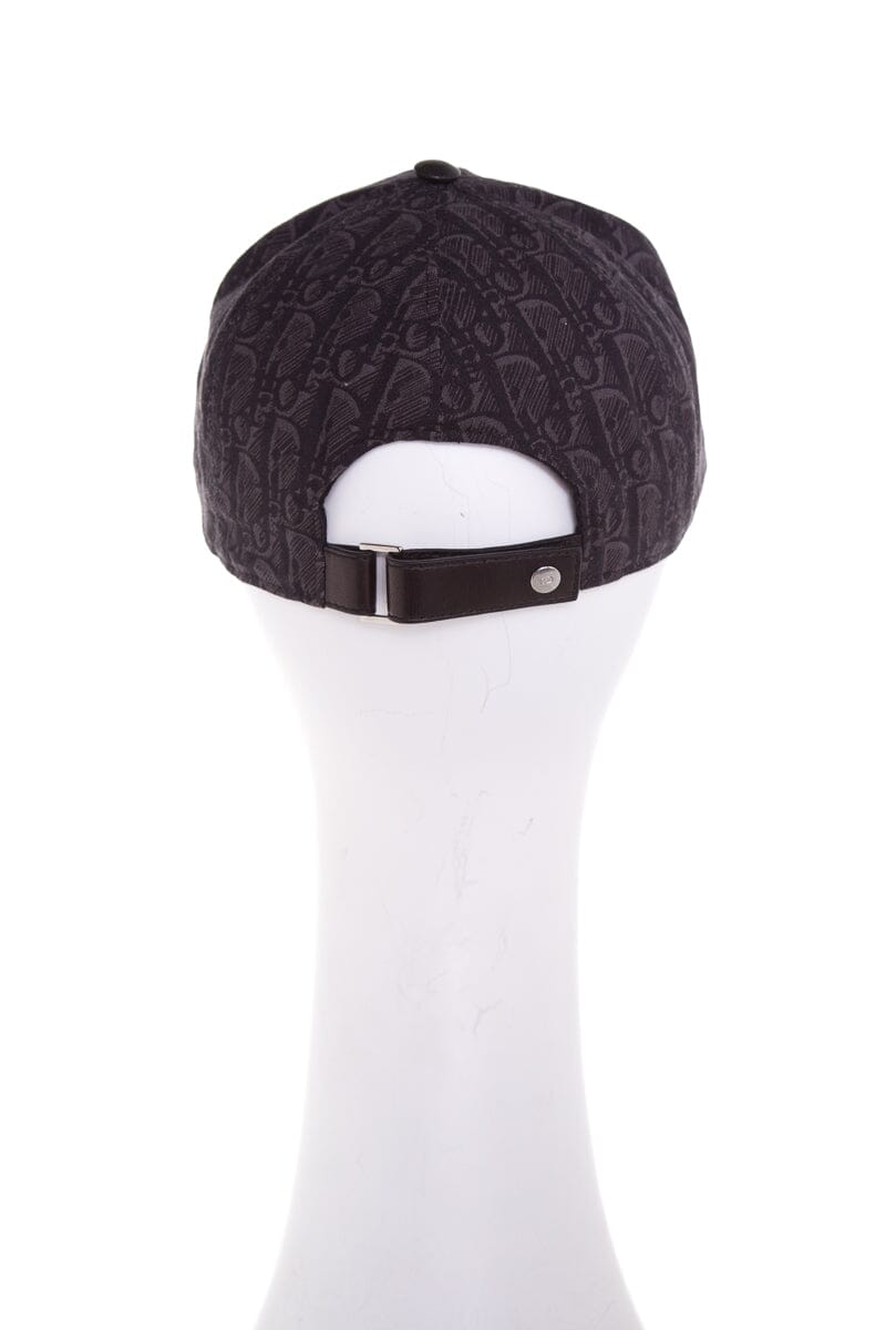 Dior 2020 Safari Print Oblique Charcoal Baseball Cap SZ L