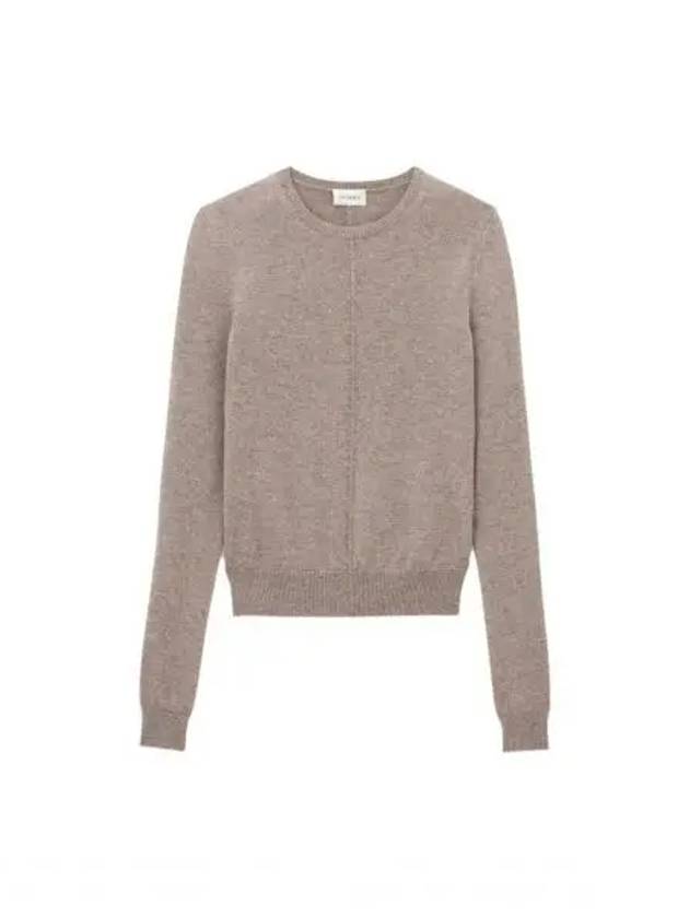 Luxury Saint Laurent Trending 2025 Openwork Cashmere Sweatshirt Taupe