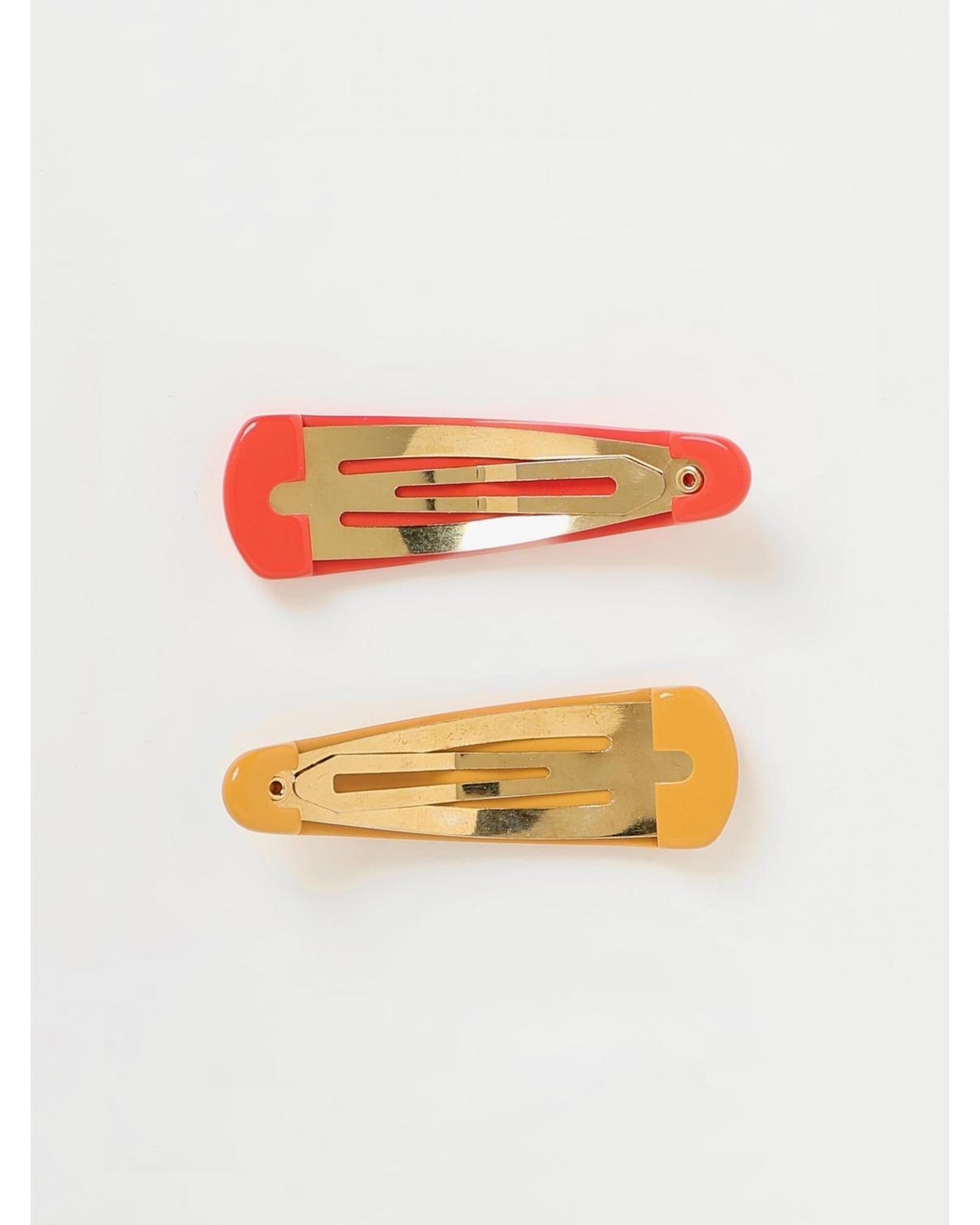 Gucci Logo Resin Hair Clips Kids Yellow