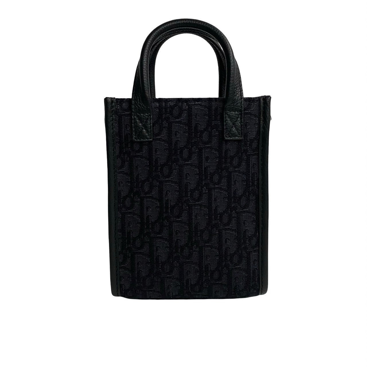 Dior Shoulder Bag Canvas, Leather black Oblique Pattern North South Women(Unisex)