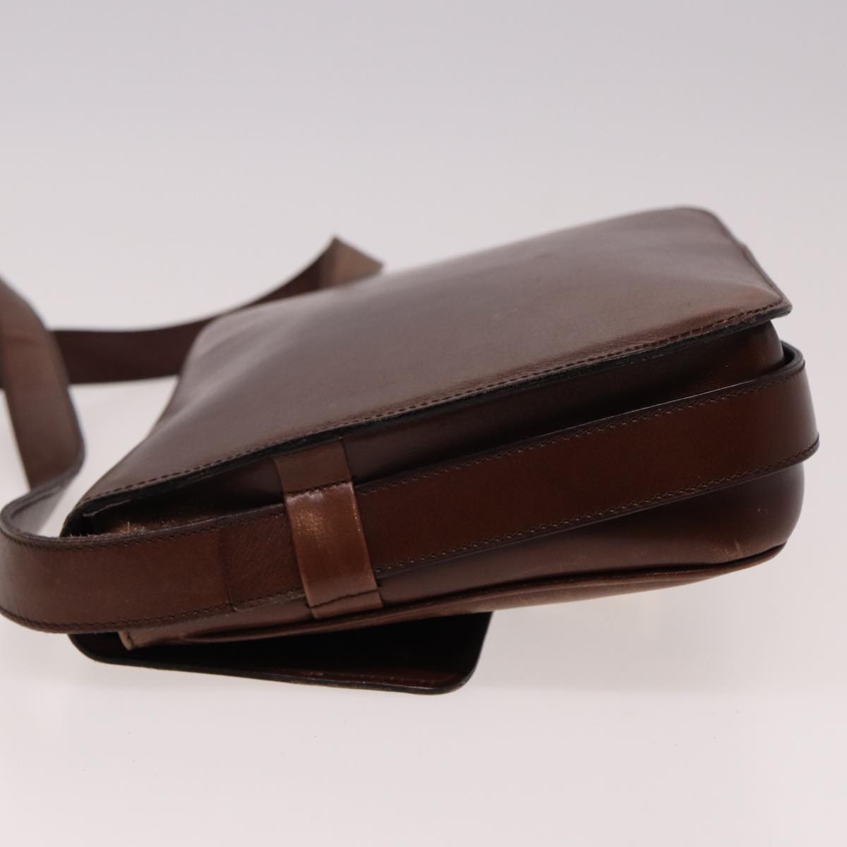 Luxury CELINE Shoulder Bag Leather Brown 78512