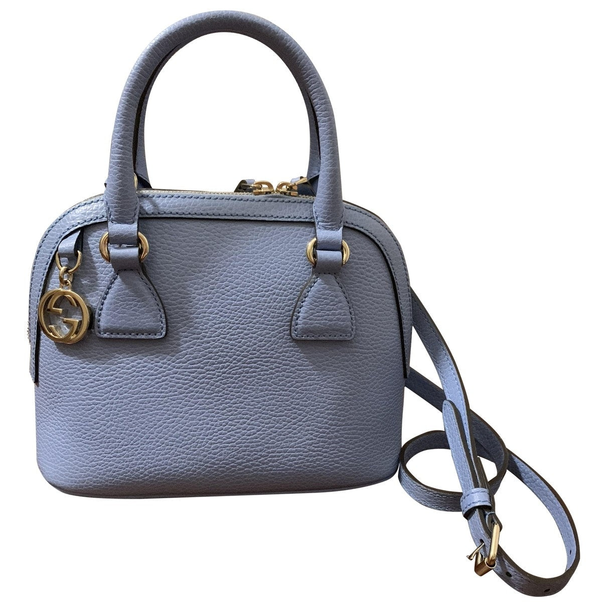 Gucci dôme blue leather handbag