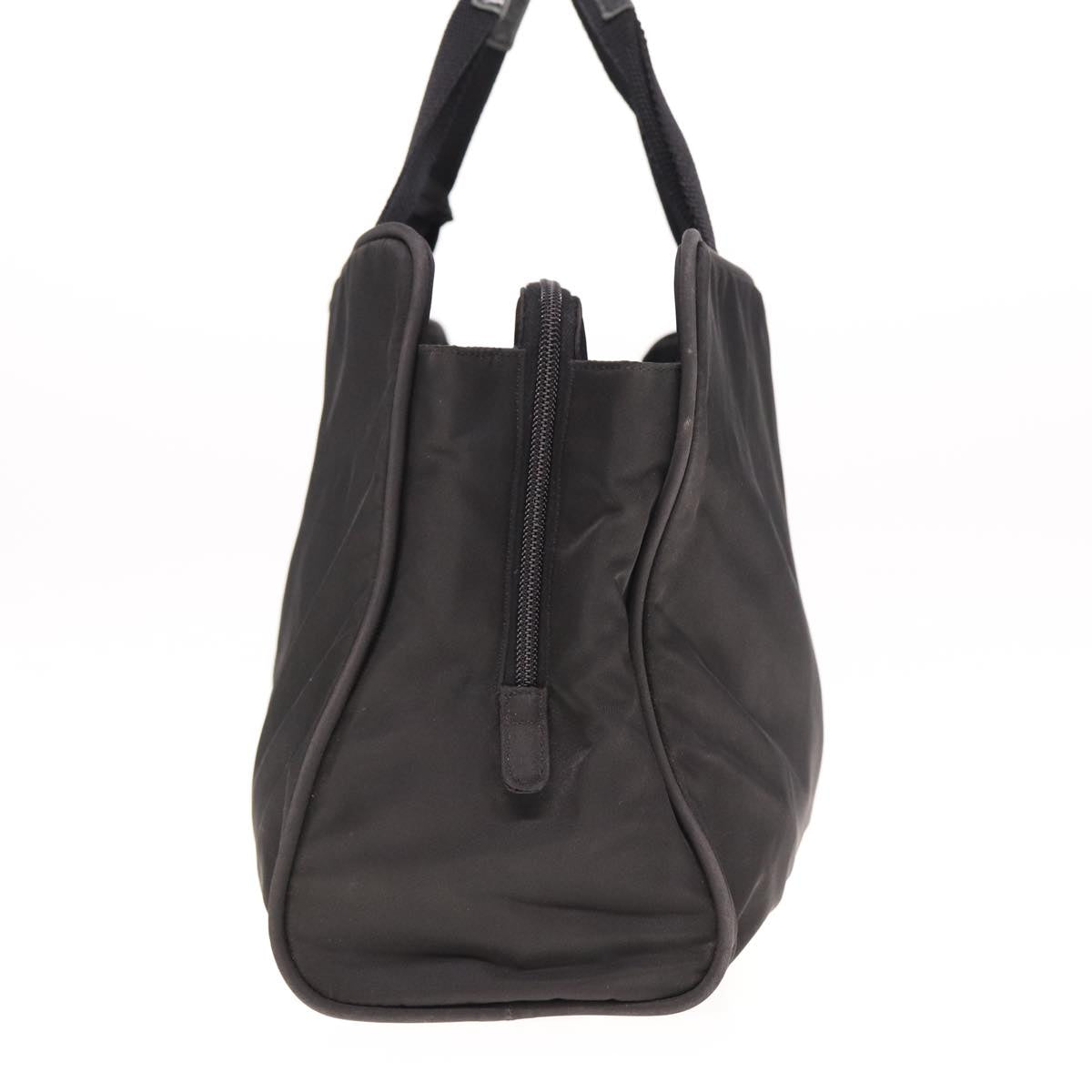 PRADA Hand Bag Nylon Black Auth 78643