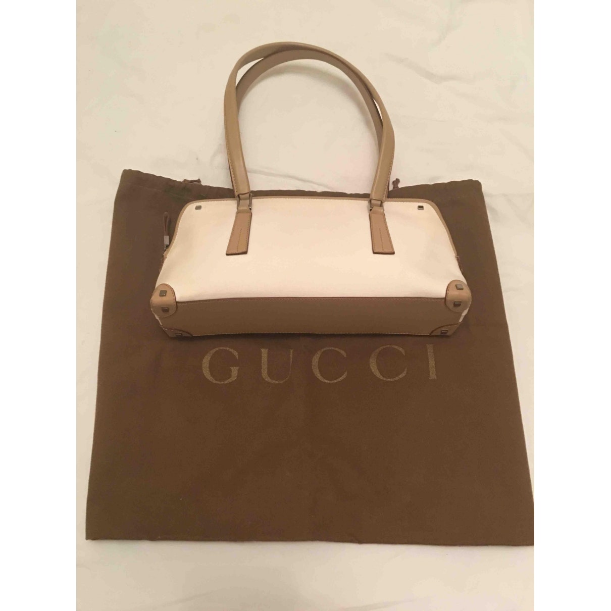 Gucci beige cloth handbag