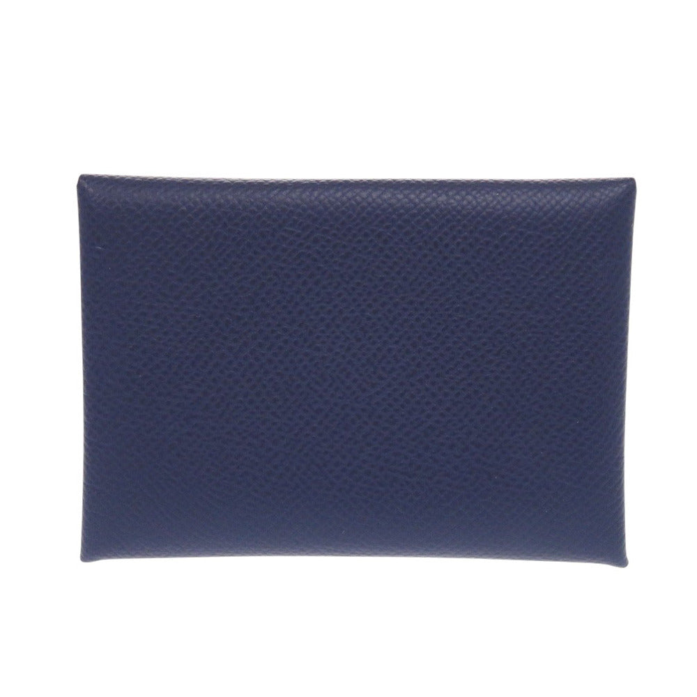 HERMES Card Case Epsom Blue Safir Calvi Duo Verso Women d