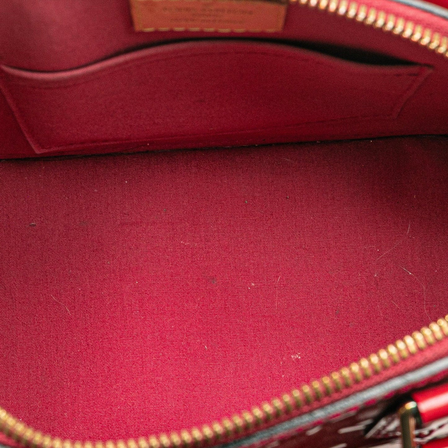 Red Louis Vuitton Monogram Vernis Alma BB Satchel