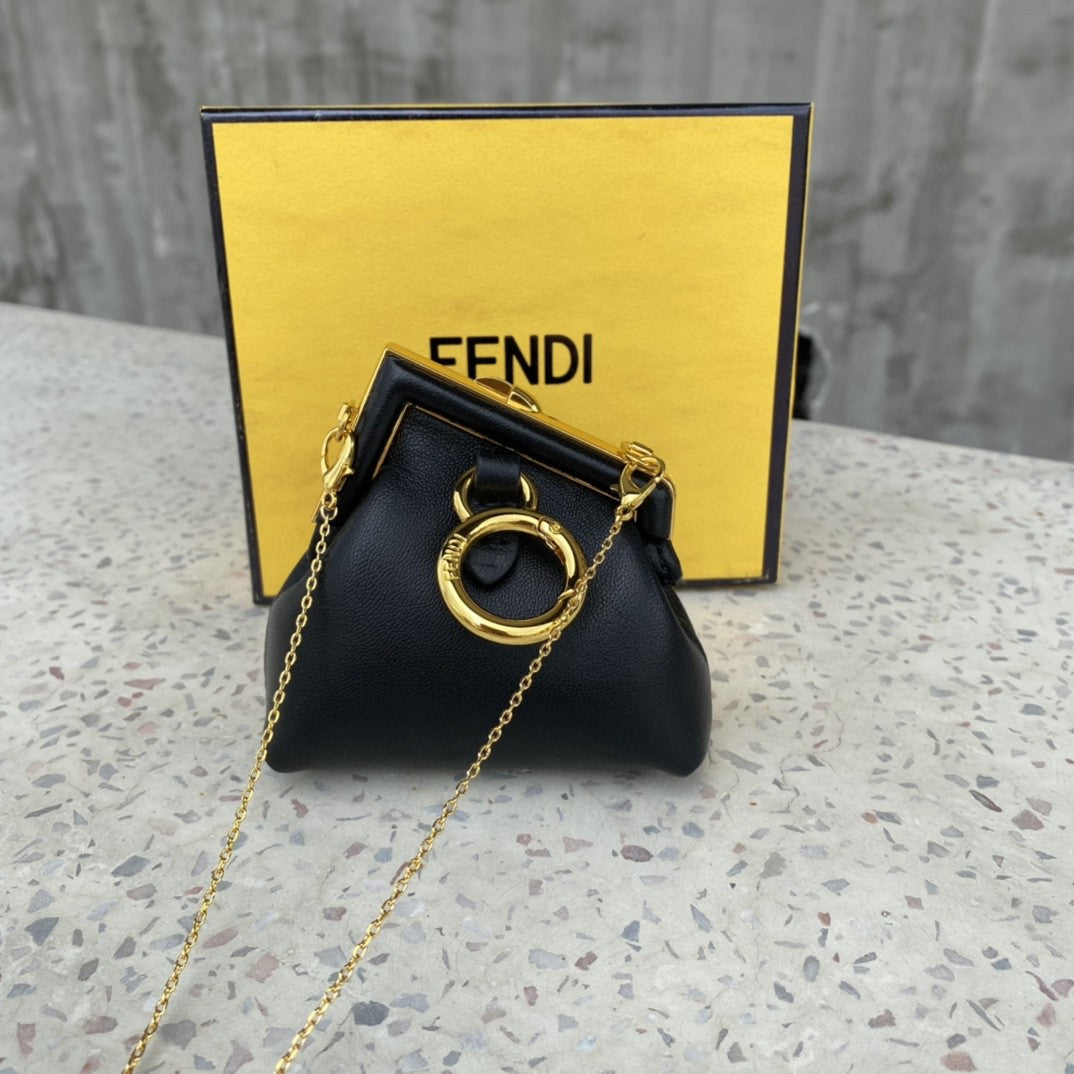 Top QualityTop Quality Nano Top QualityTop Qualityrst Charm Black Bag For Woman 10cm/4in