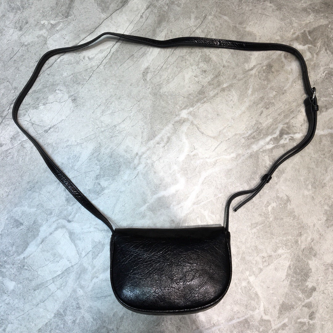 Top Quality Leader Soft Round Cross Bag In Black, For Women, Bags 6.3in/16cm