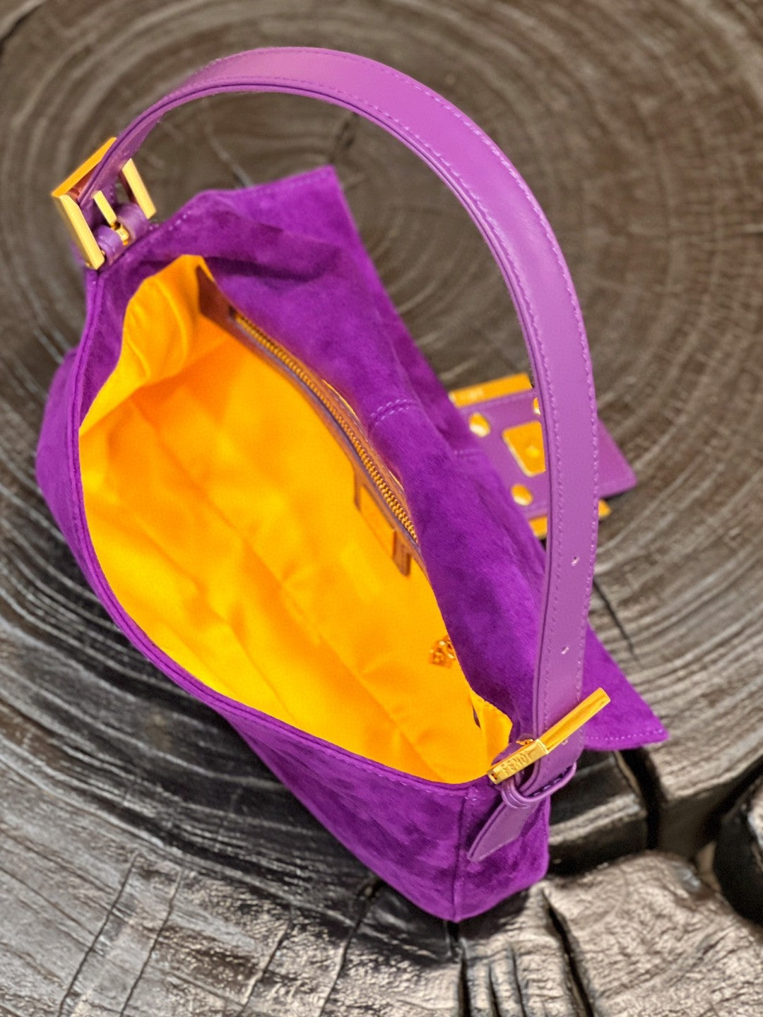 Top QualityTop Quality Baguette Purple Bag For Woman 25cm/9.5in