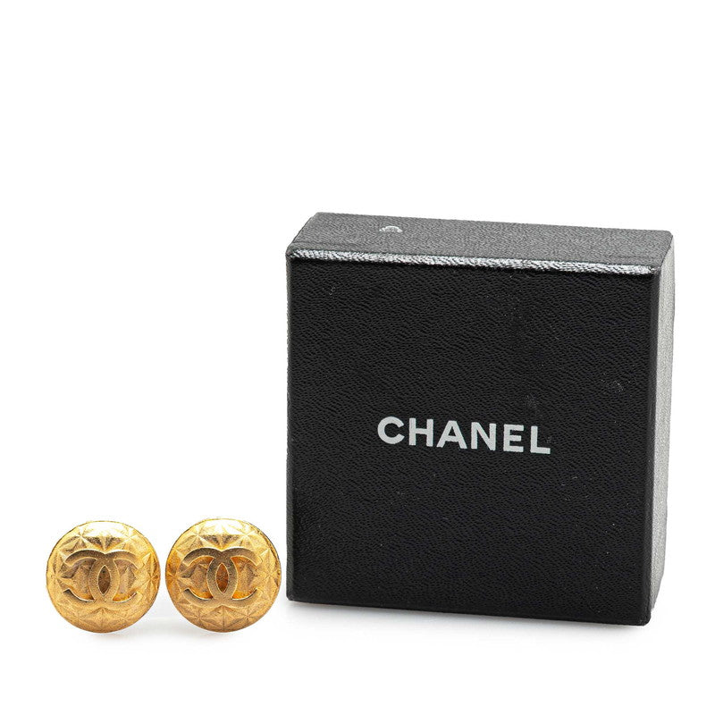 Chanel Gold-Plated Coco Mark Earrings 95A