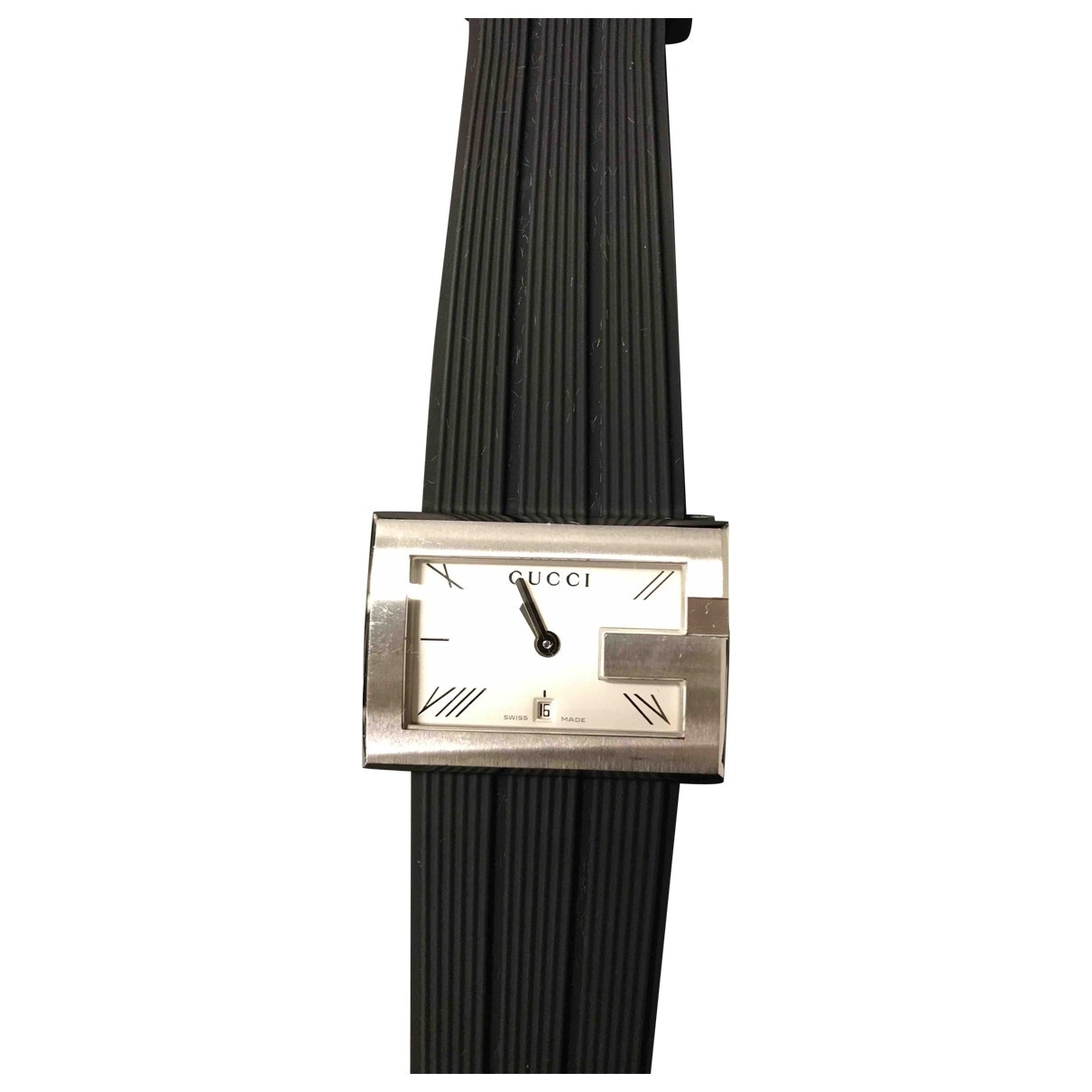 Gucci black steel watch