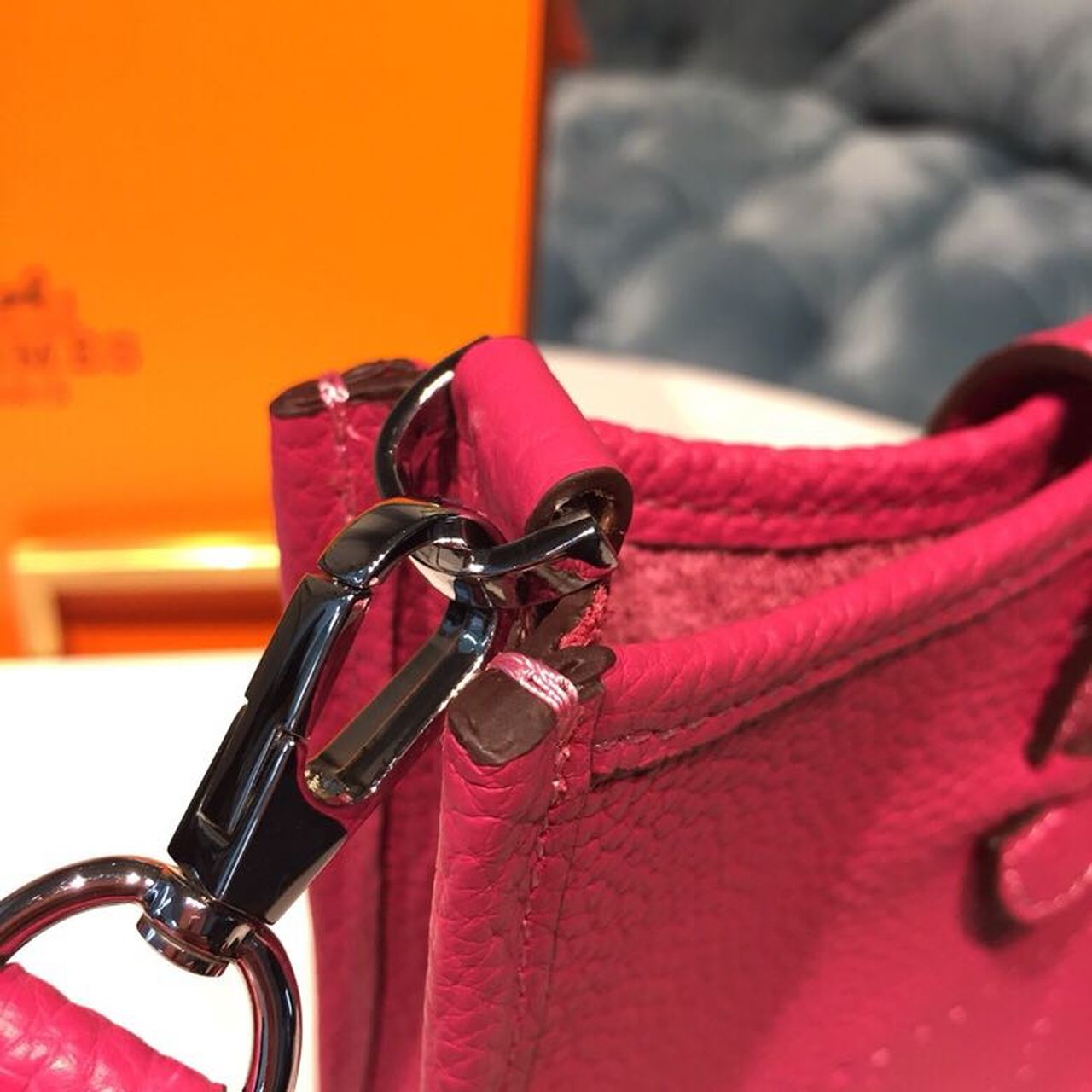 Top Quality Evelyne II TPM Bag Hot Pink For Women SiTop Qualityer Toned Hardware 7.9in/20cm