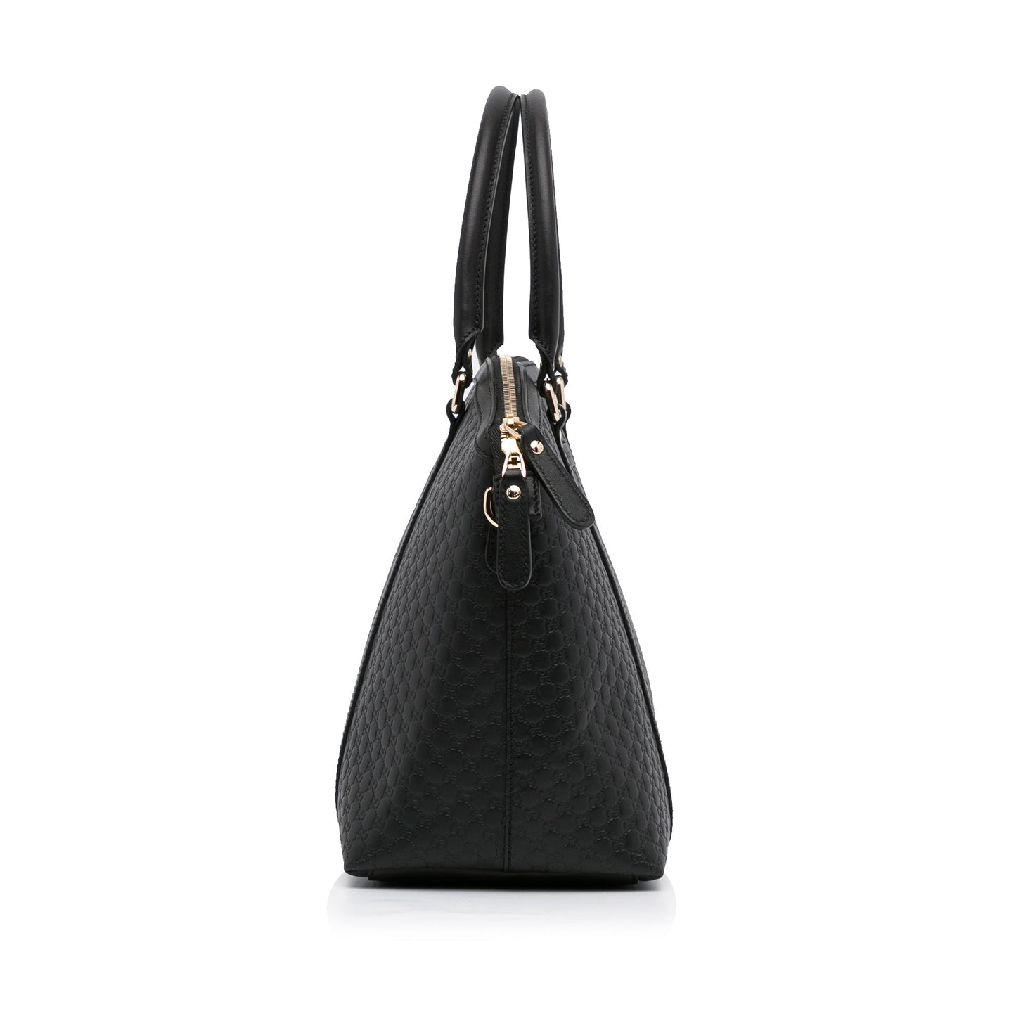 Gucci Dome Large Black MicroGuccisima Embossed Leather