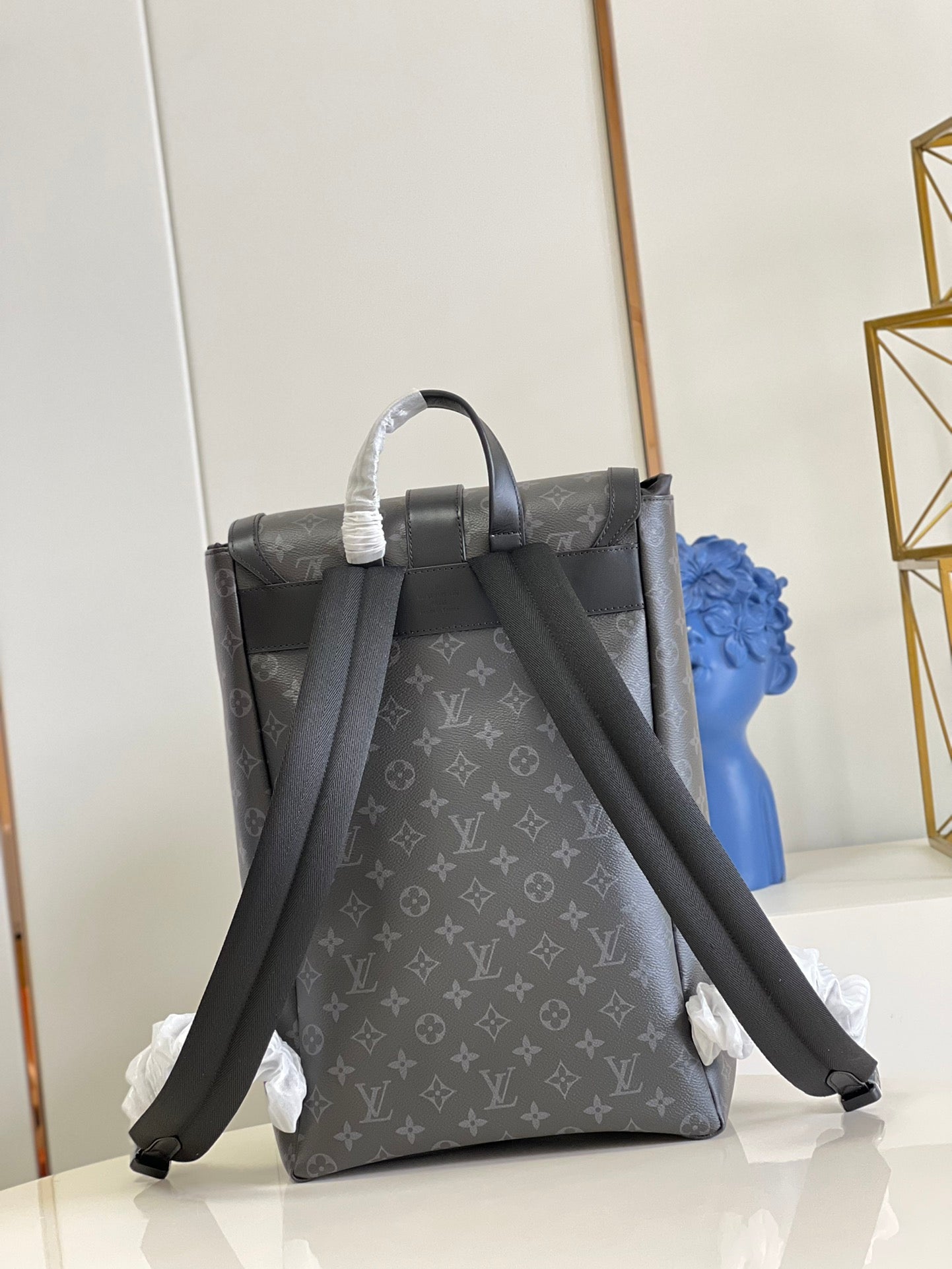 Top Quality Saumur Backpack Monogram Eclipse Canvas For Men, Bags 42cm Top Quality M45913