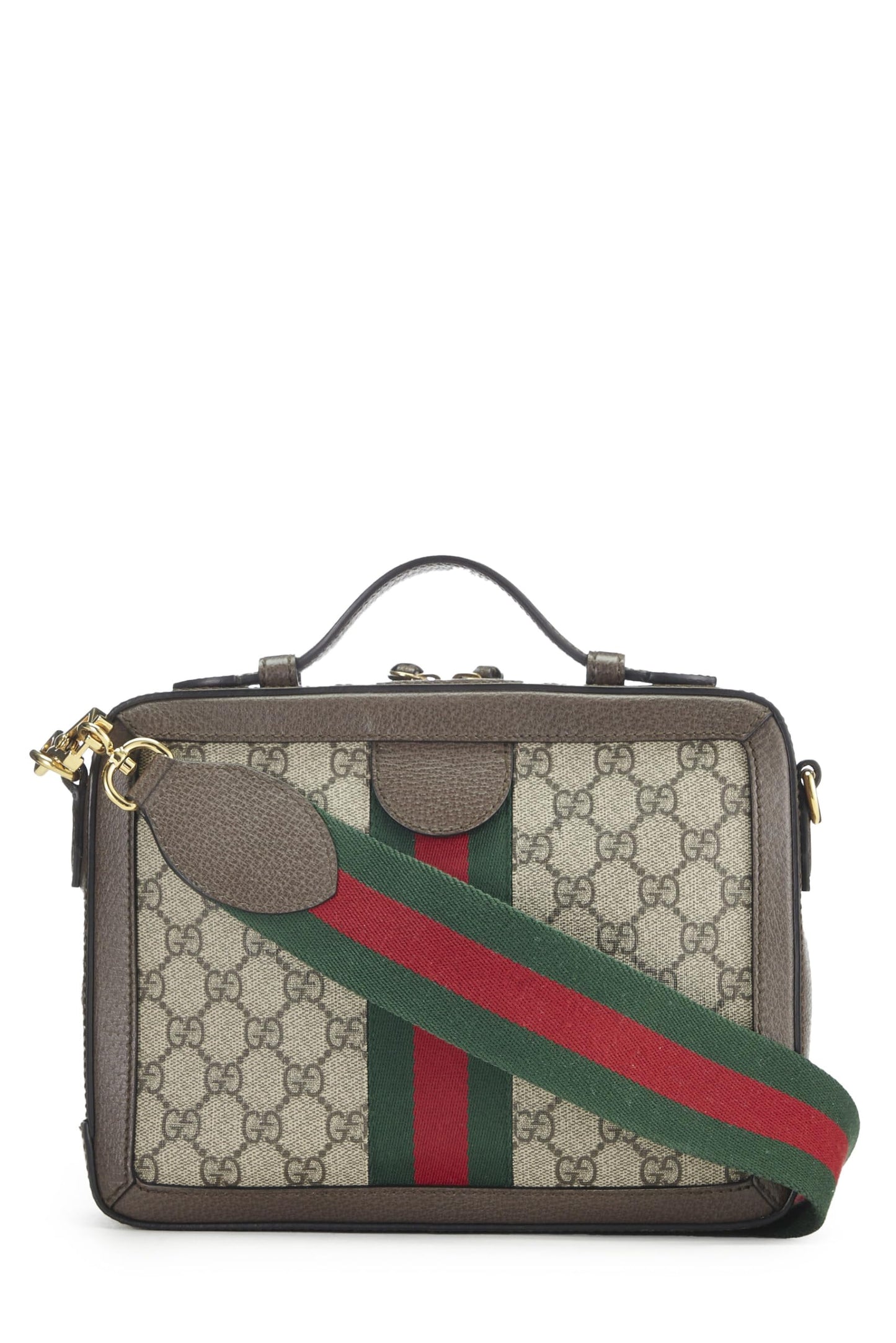 Gucci, Original GG Supreme Canvas Web Ophidia Shoulder Medium, Brown
