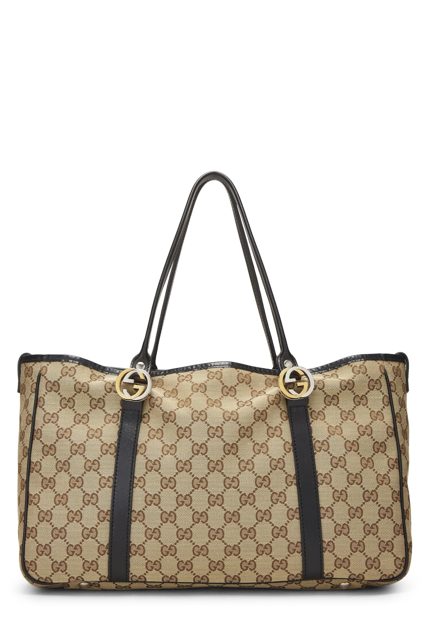 Gucci, Black Original GG Canvas Twins Tote, Black