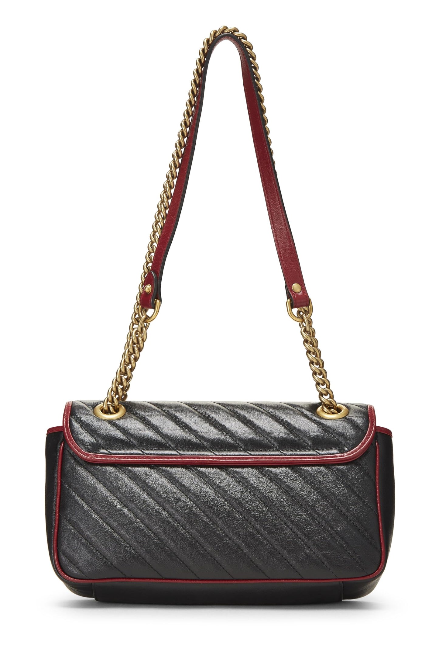 Gucci, Black Leather Torchon Marmont Shoulder Bag Small, Black