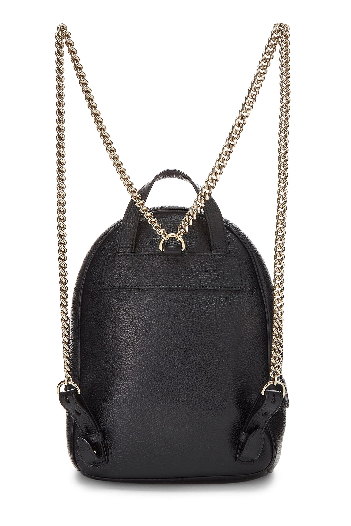 Gucci, Black Leather Soho Chain Backpack, Black