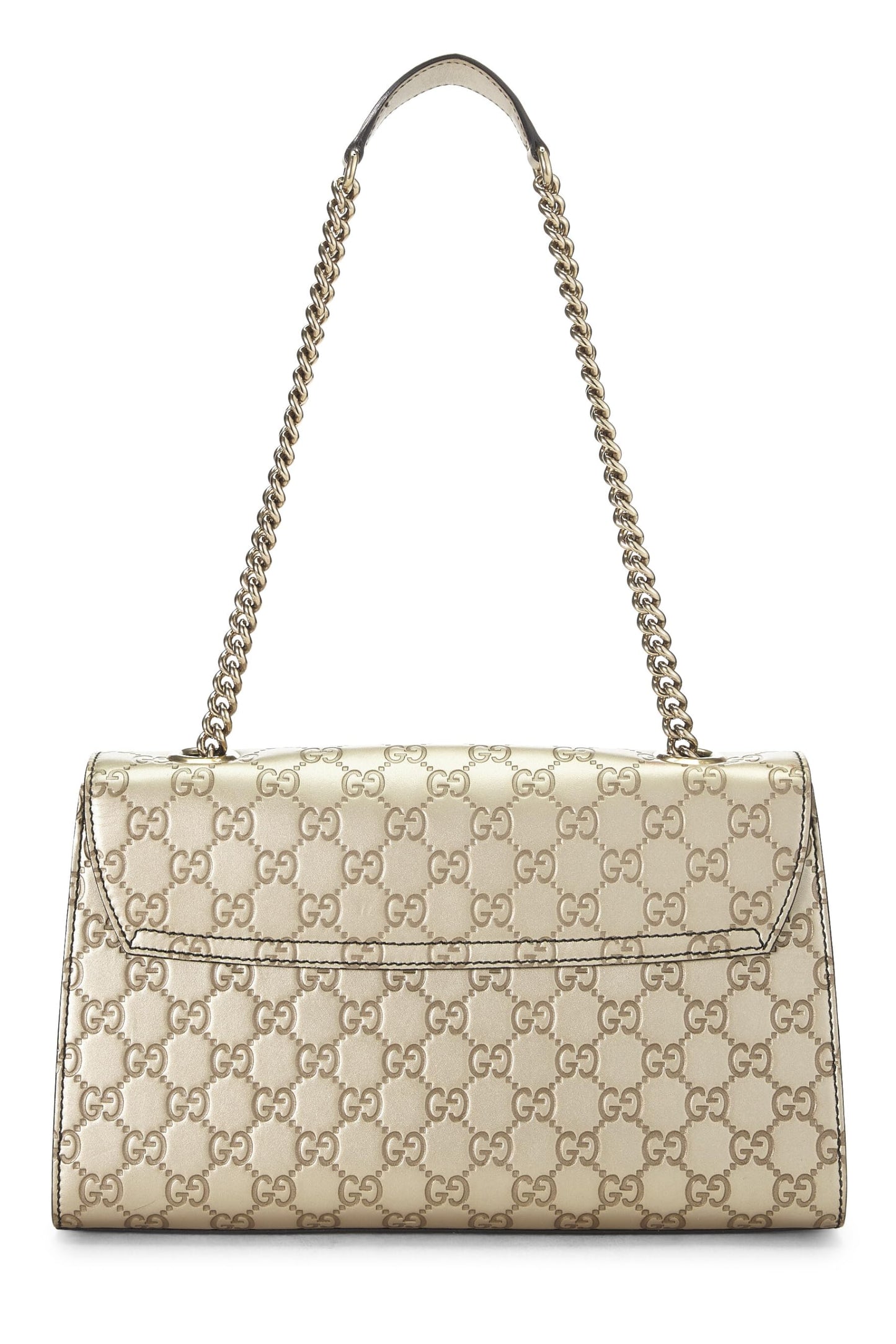 Gucci, Gold Microguccissima Leather Emily Chain Shoulder Bag, Gold