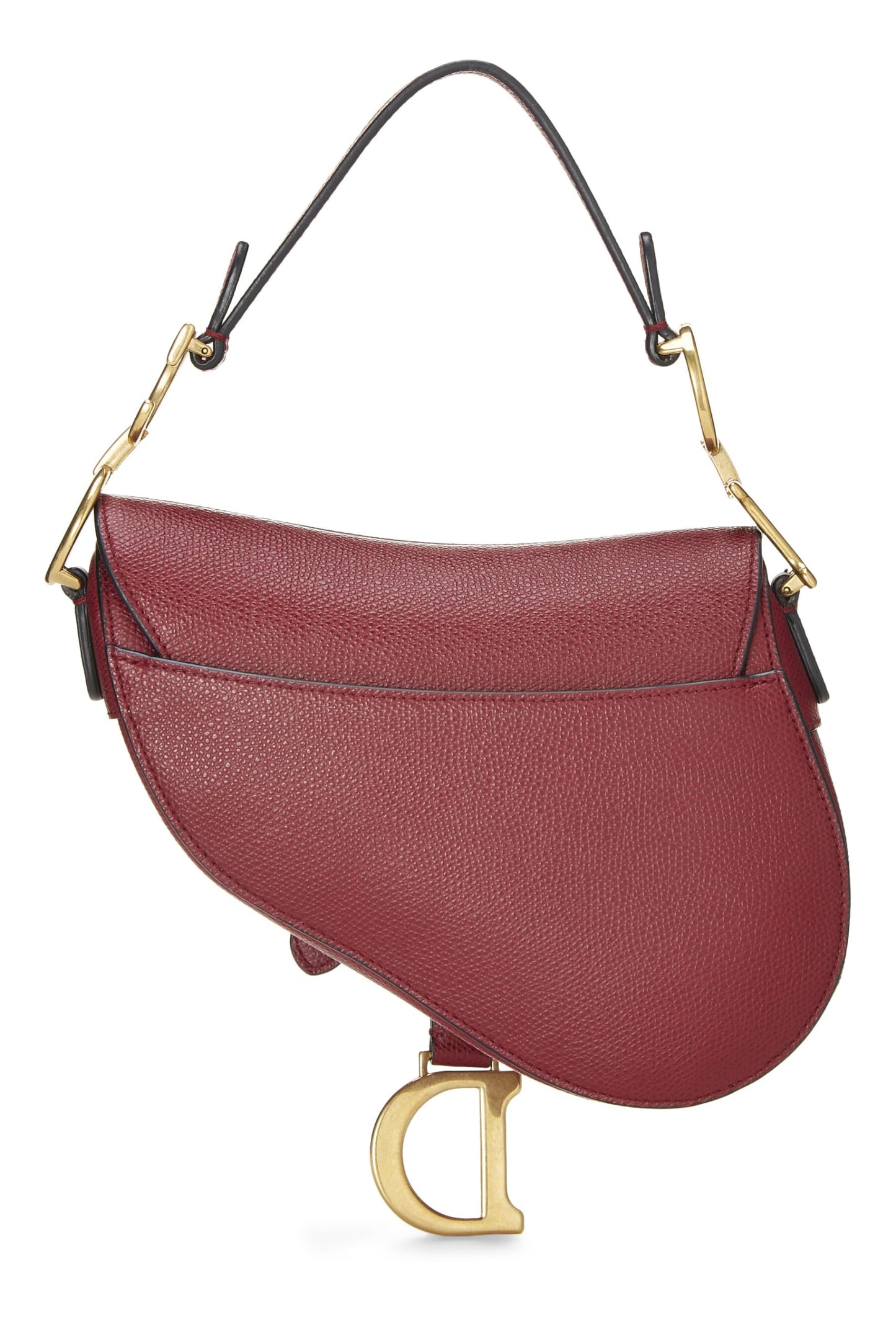 Dior, Burgundy Calfskin Saddle Bag Burgundy