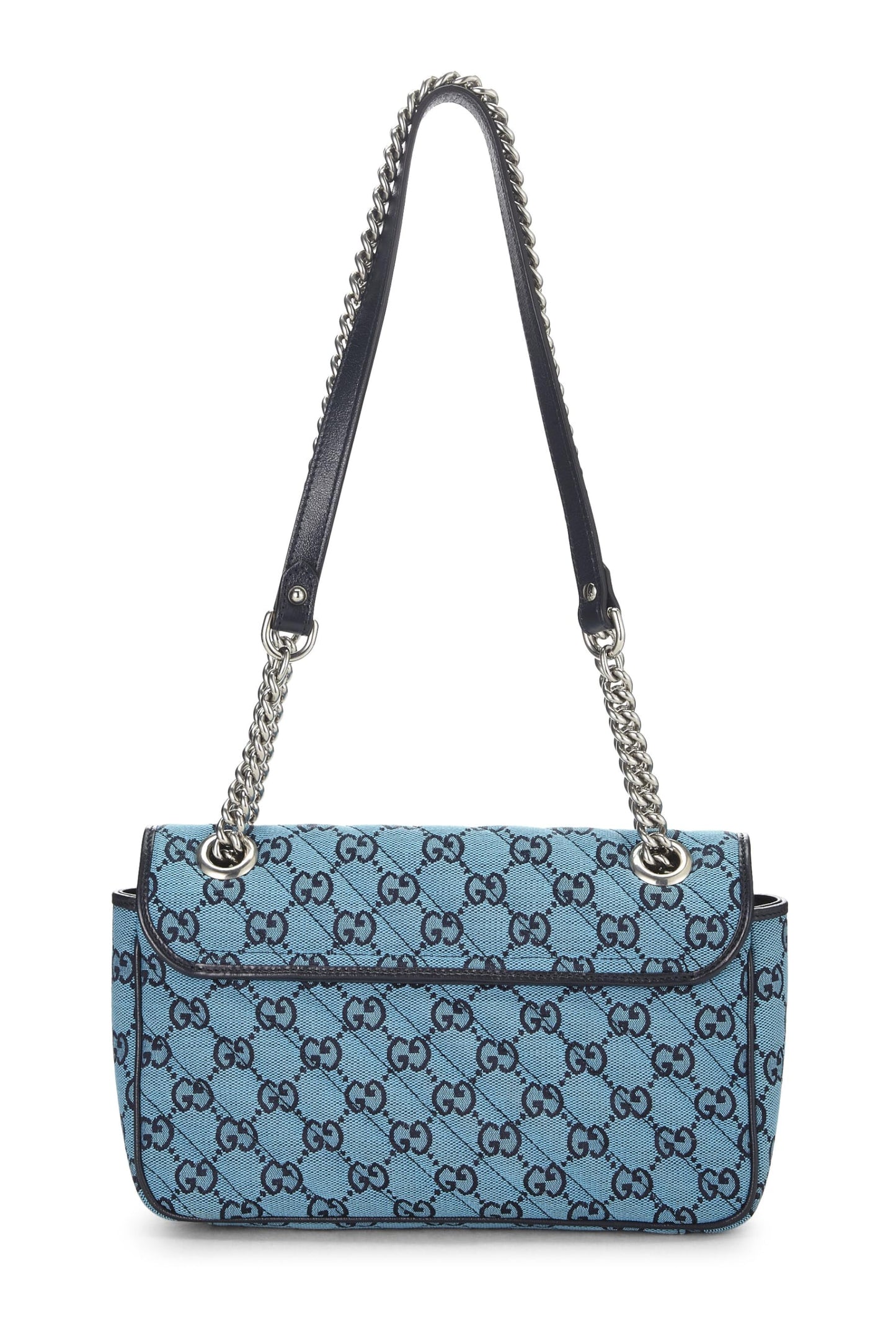 Gucci, Blue GG Canvas Marmont Shoulder Bag Small, Blue