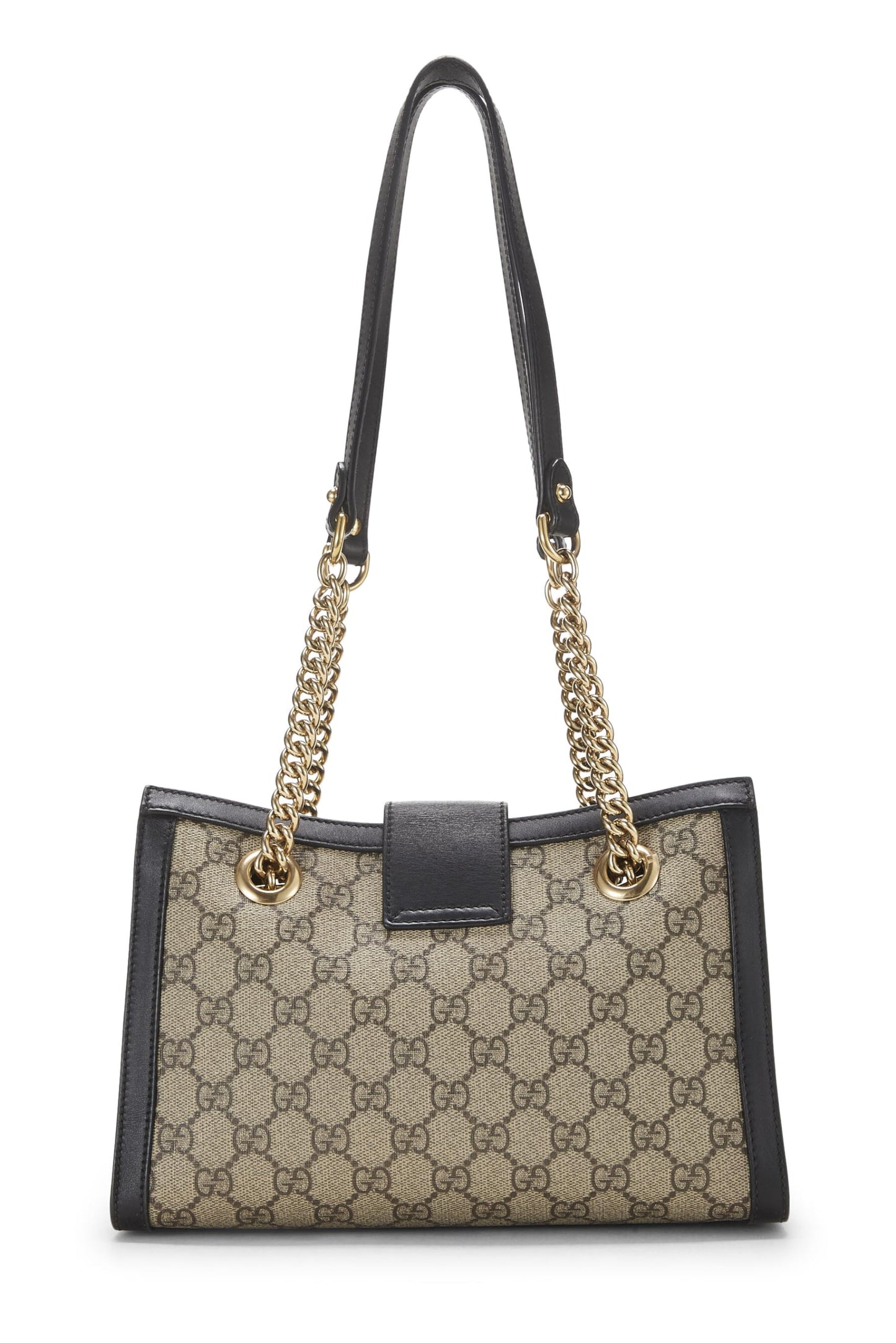 Gucci, Black GG Supreme Padlock Tote Small, Black