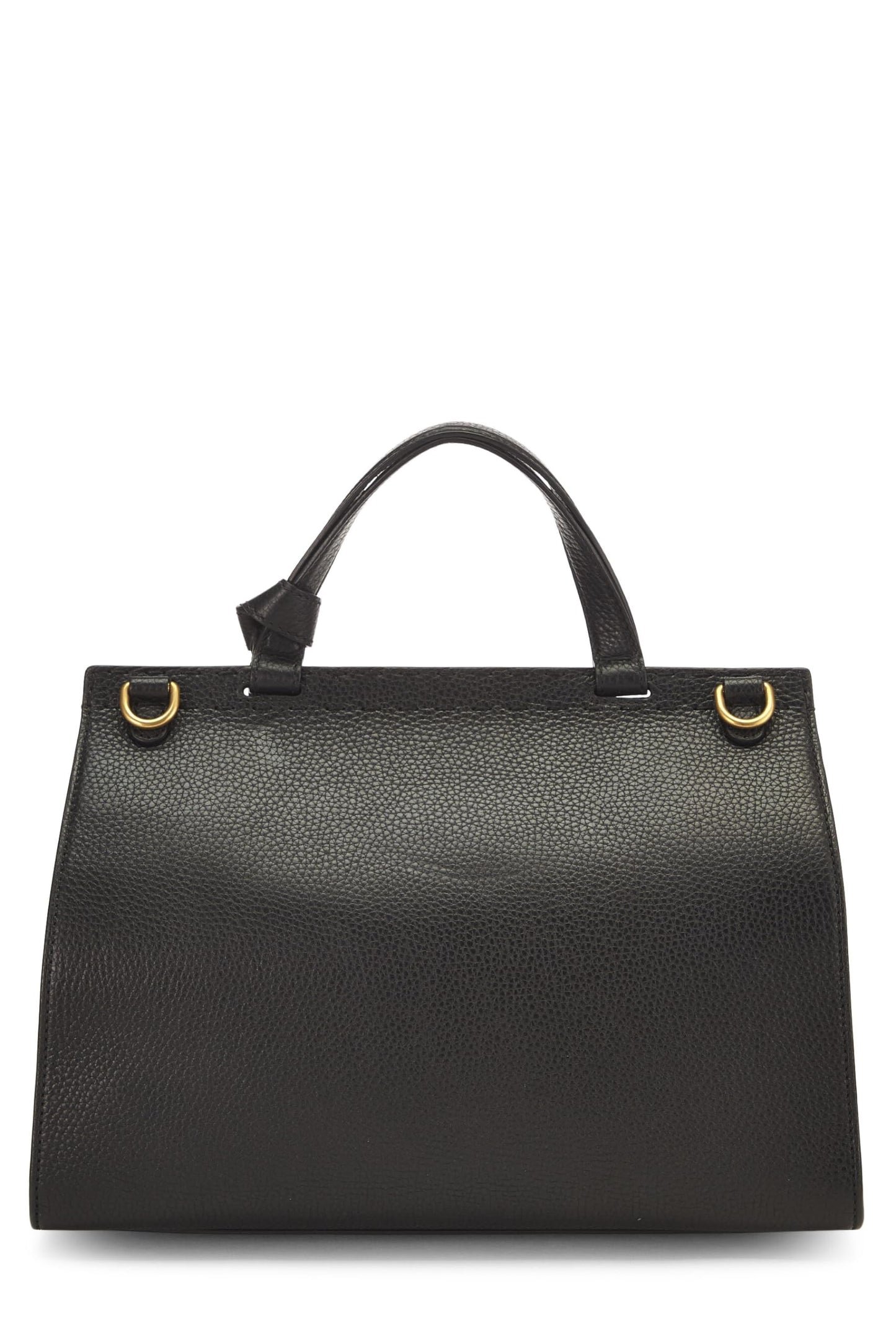 Gucci, Black Leather GG Marmont Top Handle Flap Bag Small, Black