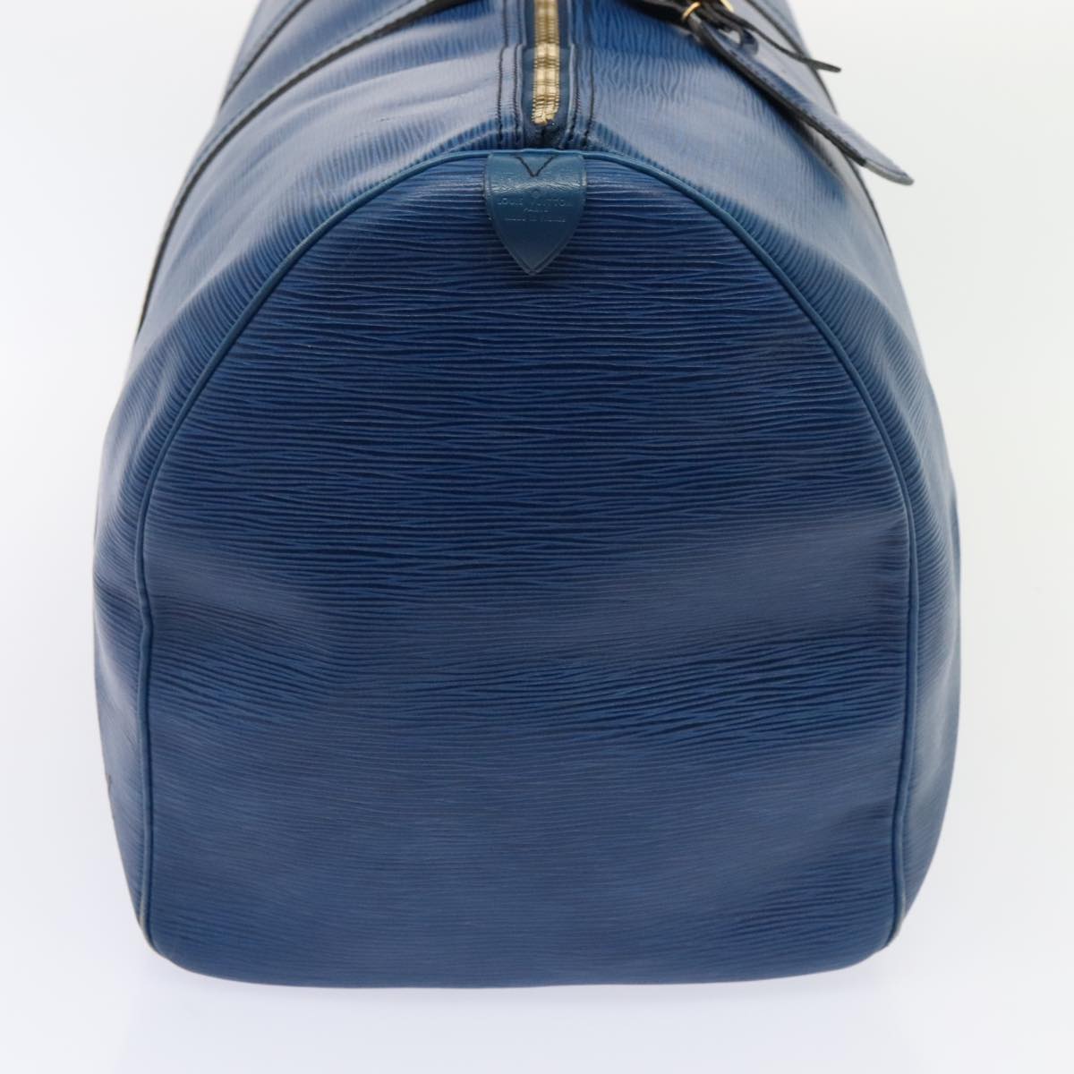 LOUIS VUITTON Epi Keepall 55 Boston Bag Blue M42955 LV Auth 82152