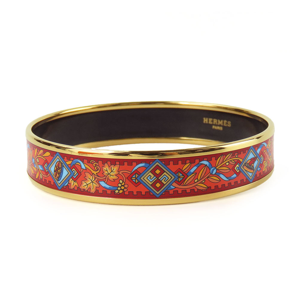 HERMES Bangle Metal, Enamel Red Emile Women d