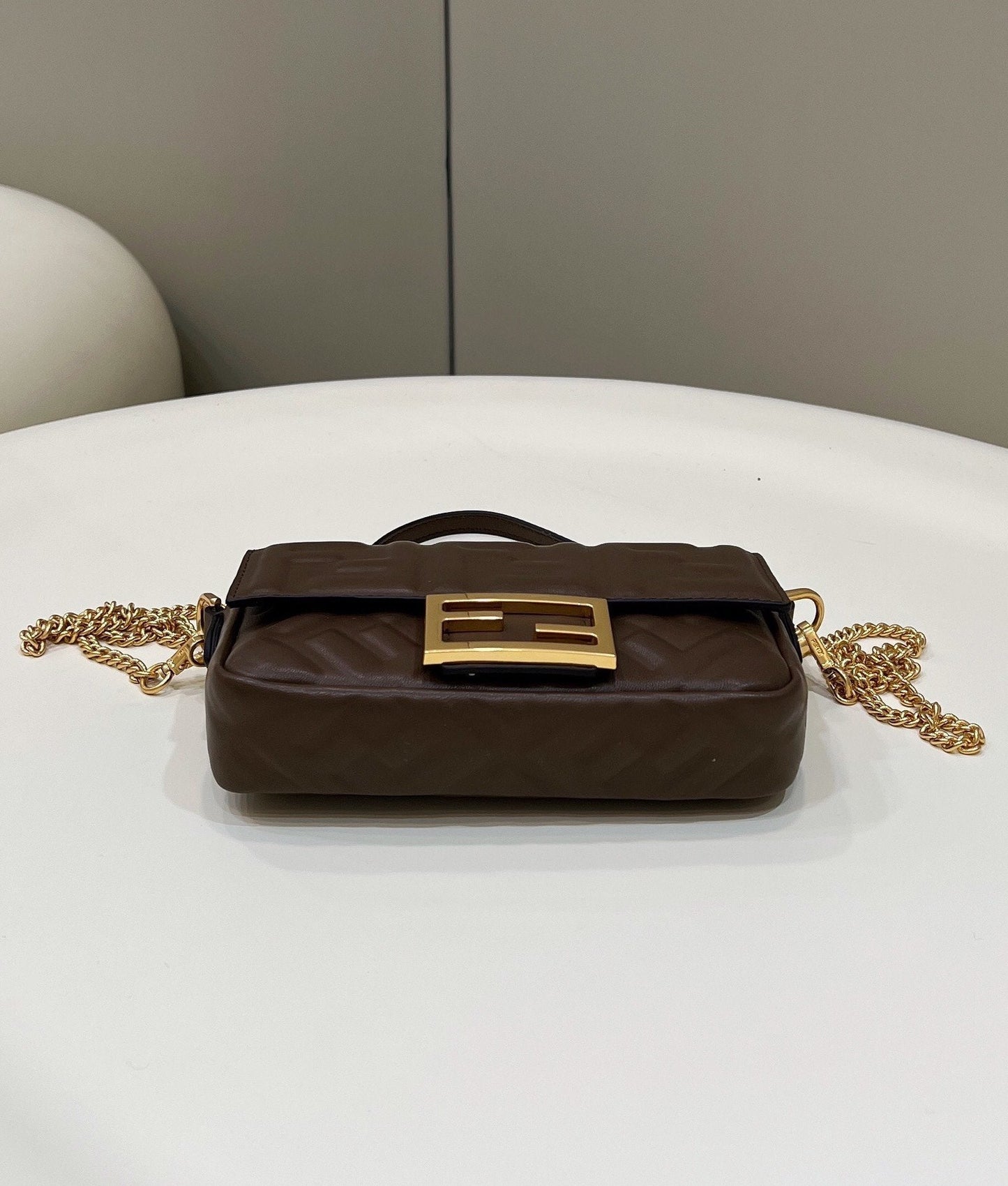 Top QualityTop Quality Baguette Brown For Women, Women’s Handbags, Shoulder And Crossbody Bags 7.5in/19cm FF 8BS017