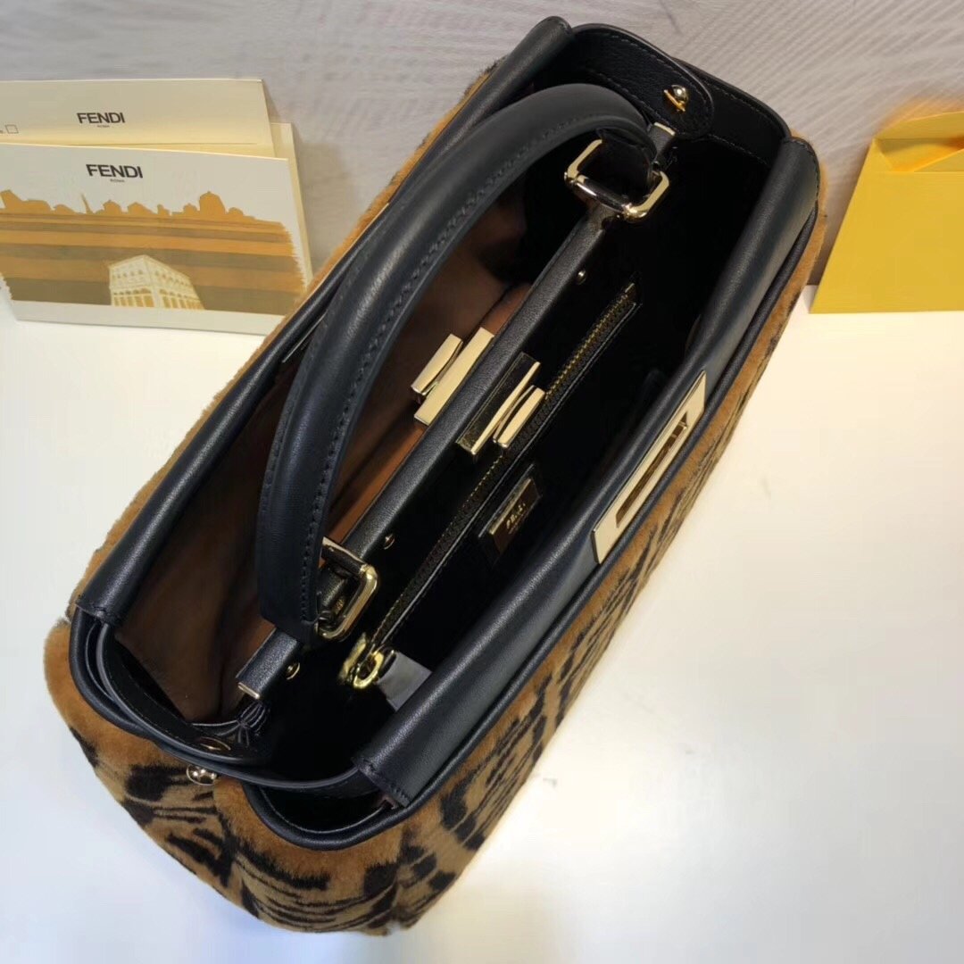 Top QualityTop Quality Peekaboo Handle Bag Brown For Women, Women’s Bags 14.9in/38cm FF