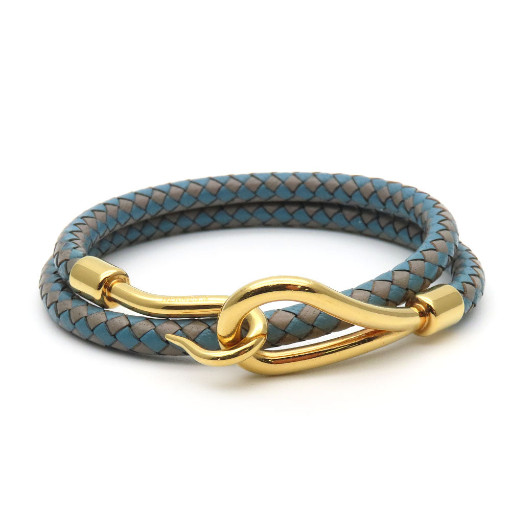 HERMES bracelet Metal, Leather blue Jumbo bless unisex(Unisex) d