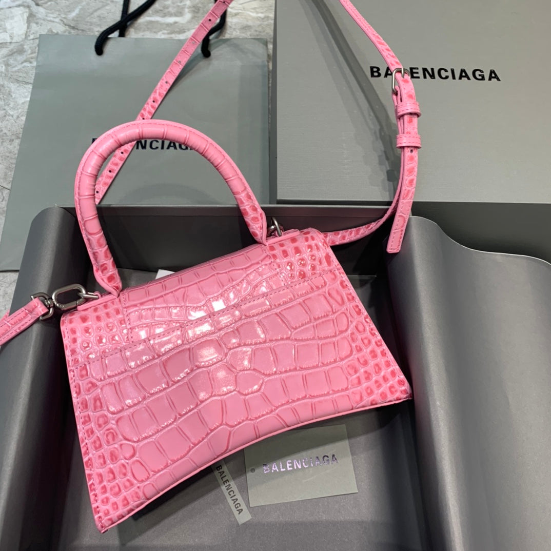 Top Quality Hourglass Small Handbag In Dark Pink, For Women, Bags 9in/23cm