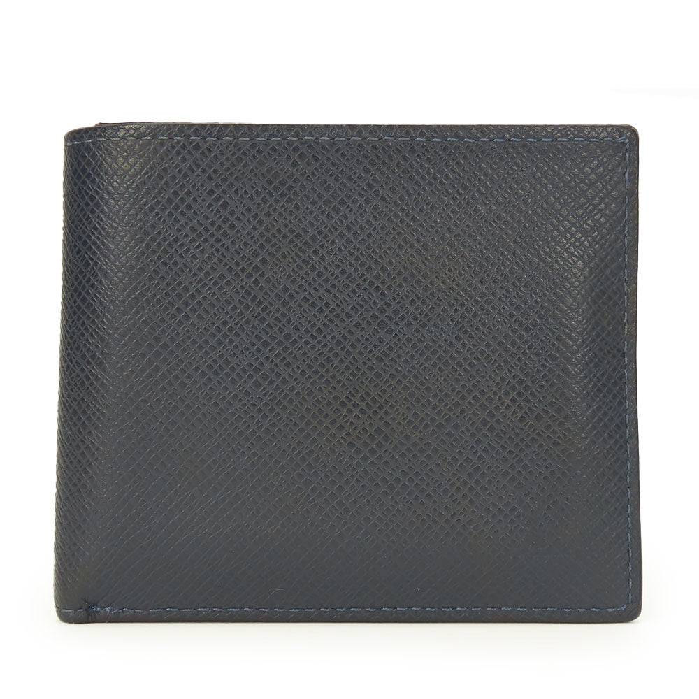 LOUIS VUITTON Bifold Wallet M62046 Taiga Blue Marine Portefeuille Amerigo NM mens d