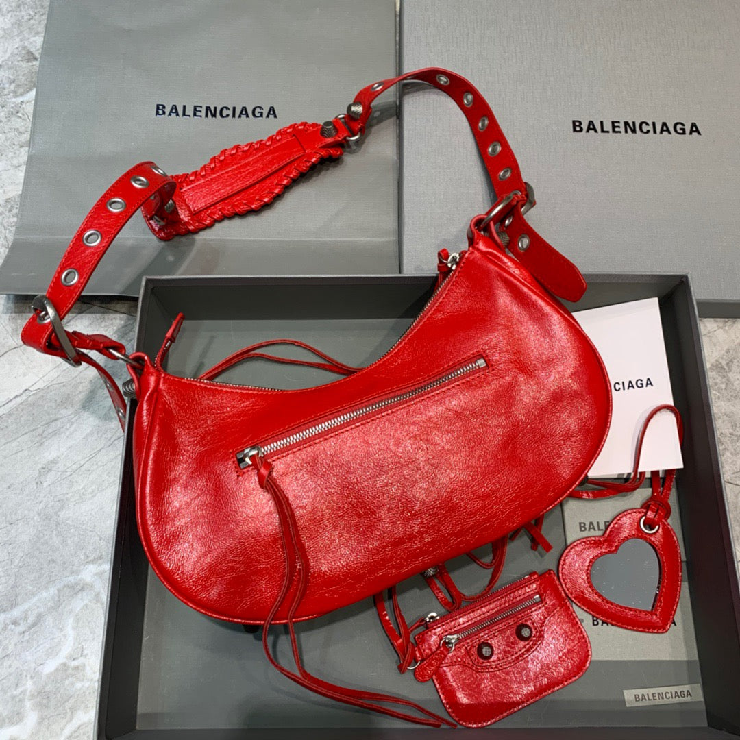 Top Quality Le Cagole XS Shoulder Bag In Red, For Women, Bags 13in/33cm