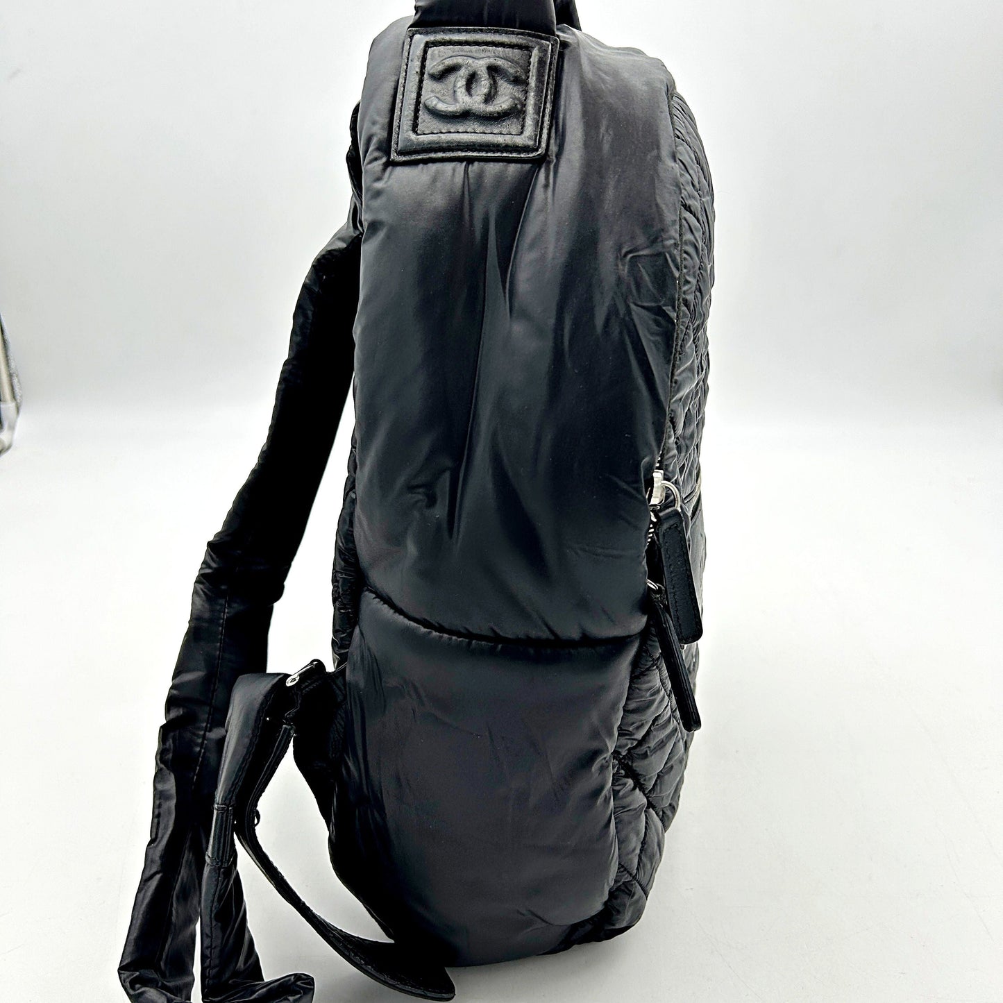 Chanel Black Cotton Backpack?Handbags LA24931