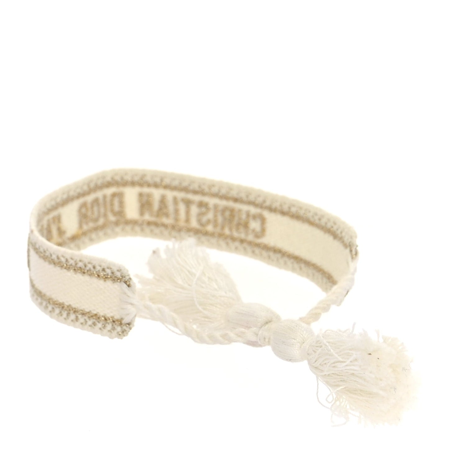 Christian Dior Woven Cotton J'Adior Friendship Bracelet Set Gold Black