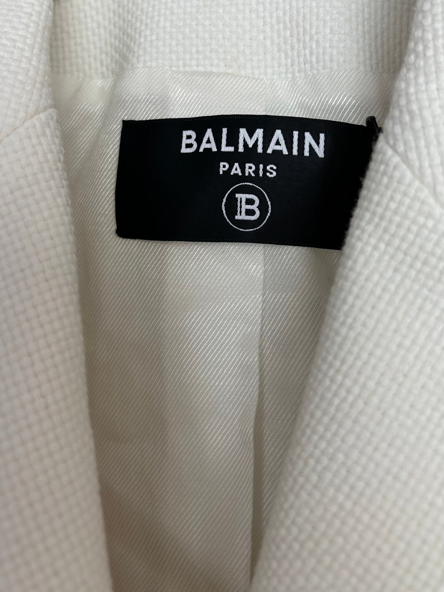 Balmain White Double Breasted Blazer Size FR 34 (UK 6)