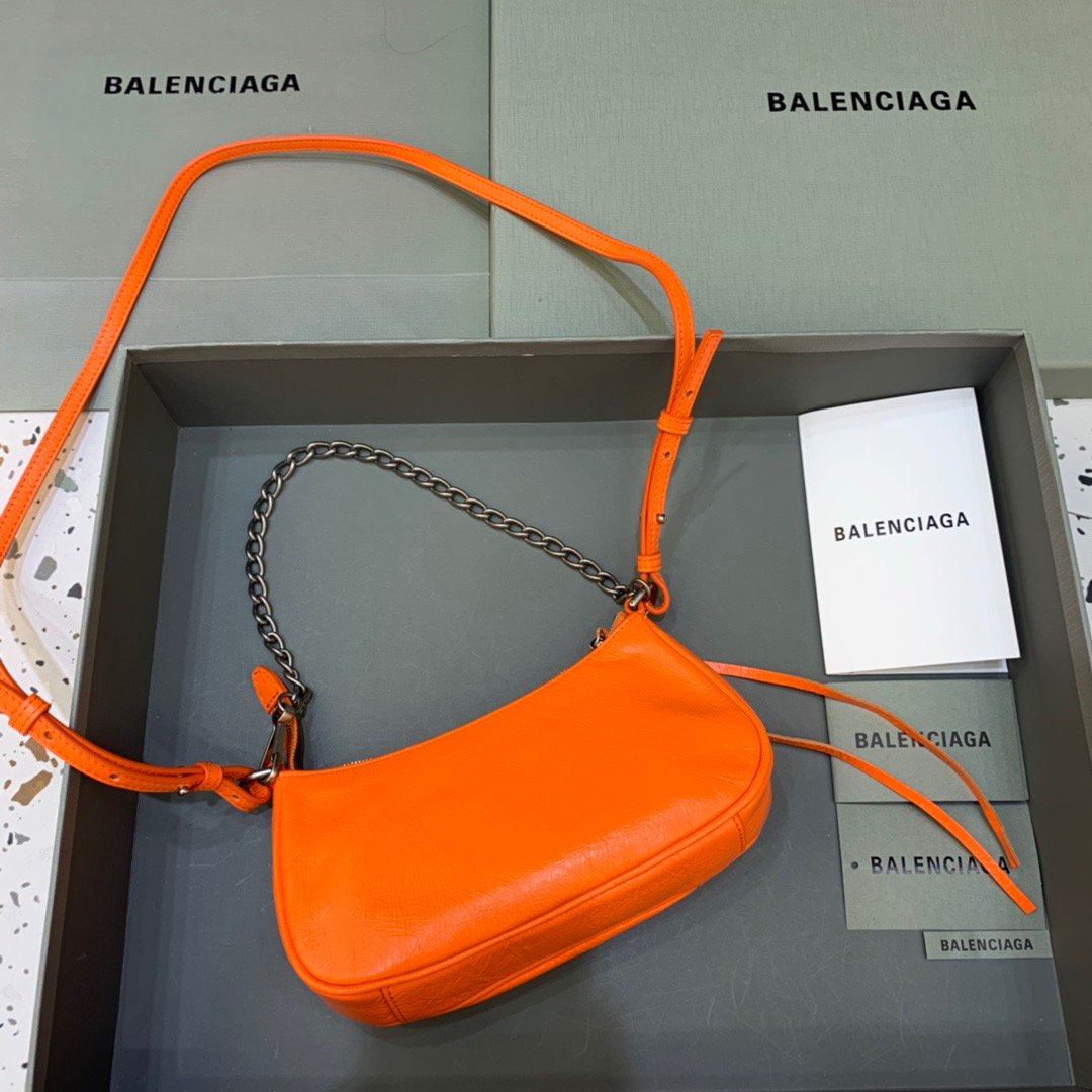 Top Quality Le Cagole Mini Bag With Chain In Orange, For Women, Bags 8.2in/21cm