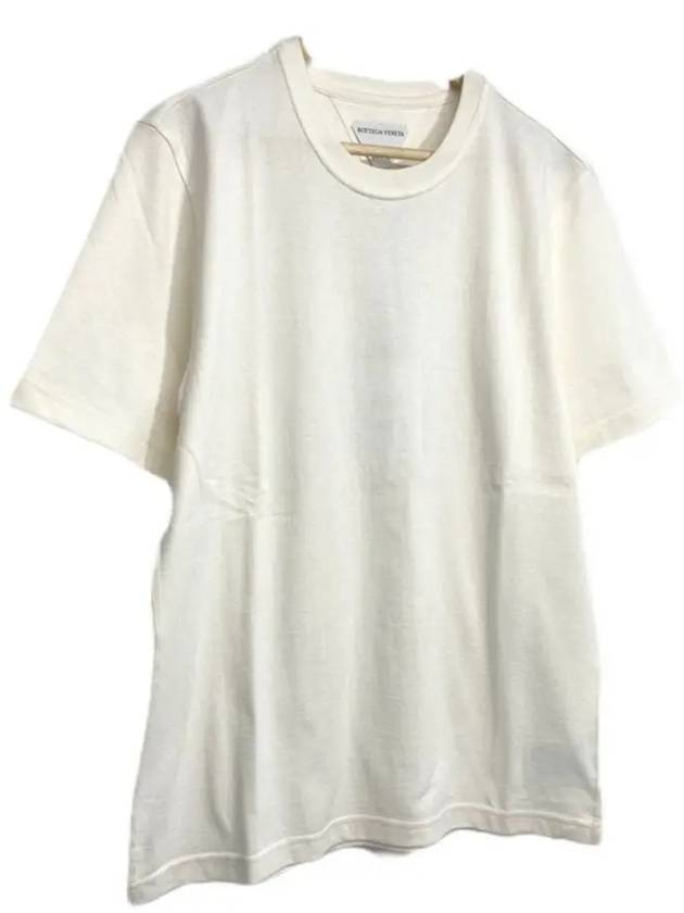Luxury Bottega Veneta Men's Classic Short Sleeve T-Shirt Chalk