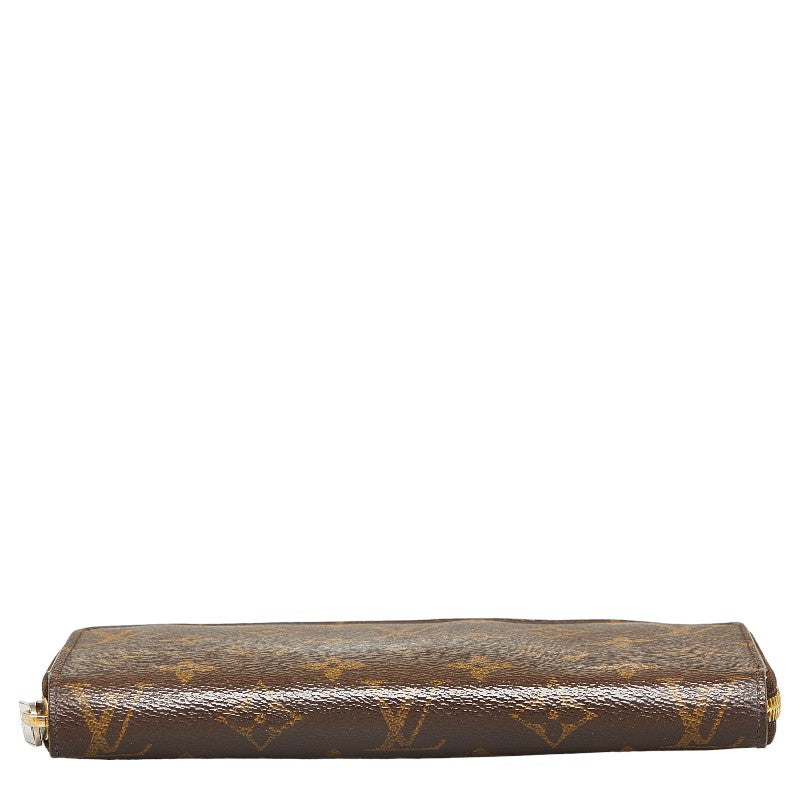 Louis Vuitton Monogram Wallet Round Long Wallet M42616 Brown PVC Louis Vuitton