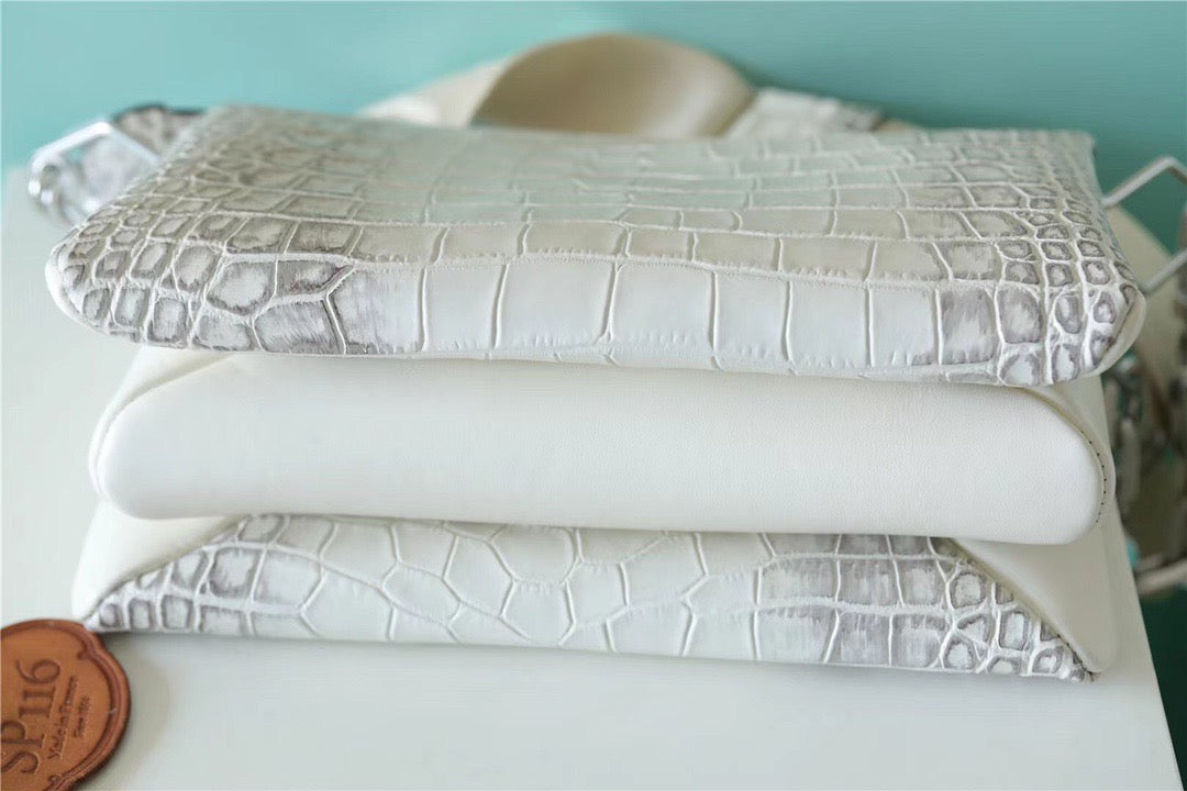 Top Quality Coussin PM High Shiny Alligator White For Women, Shoulder And Crossbody Bags 10.2n/26cm Top Quality
