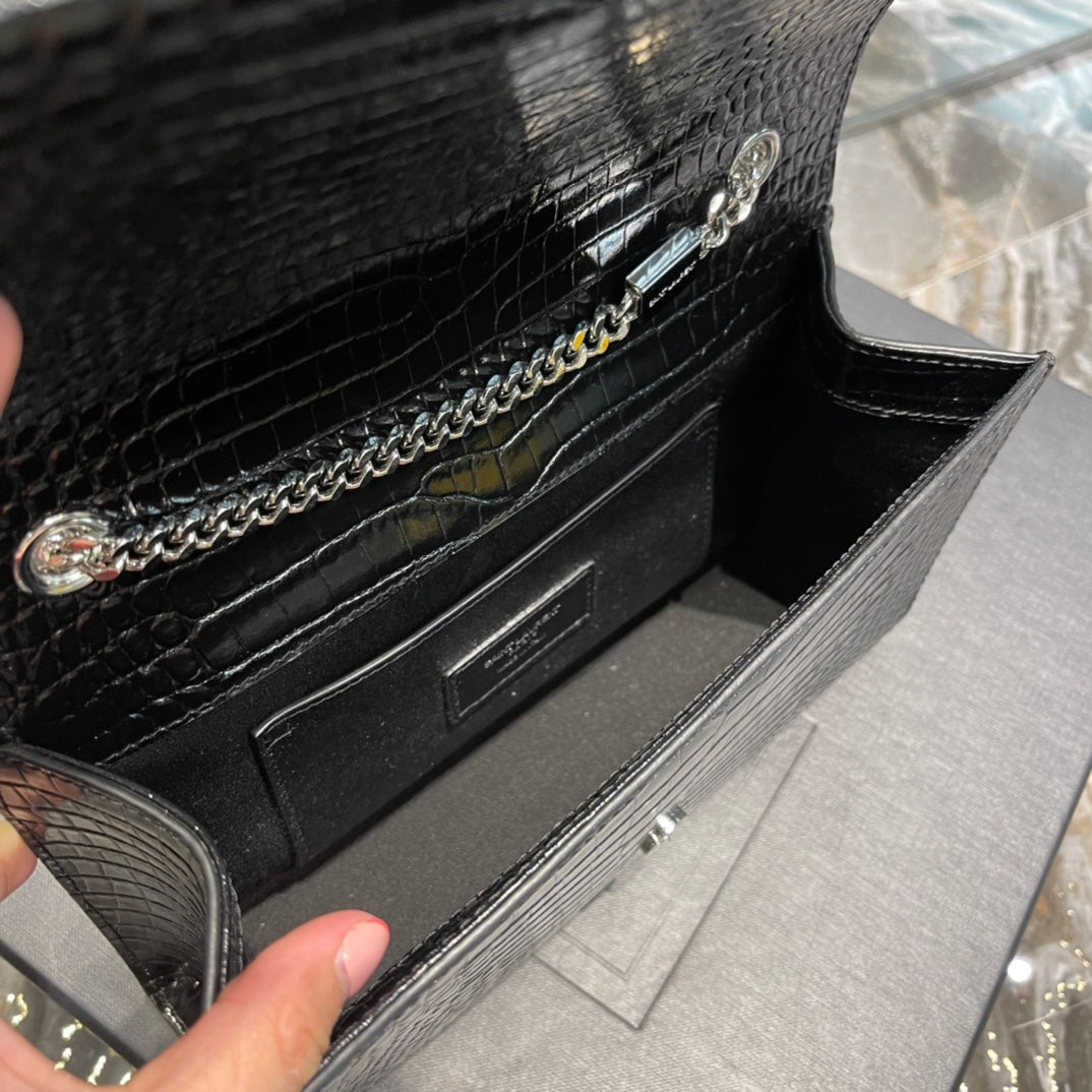 Top Quality Kata MeTop Qualityum Chain Bag Black With Tassel For Women 9.4in/24cm YSL 354119DND0N1000