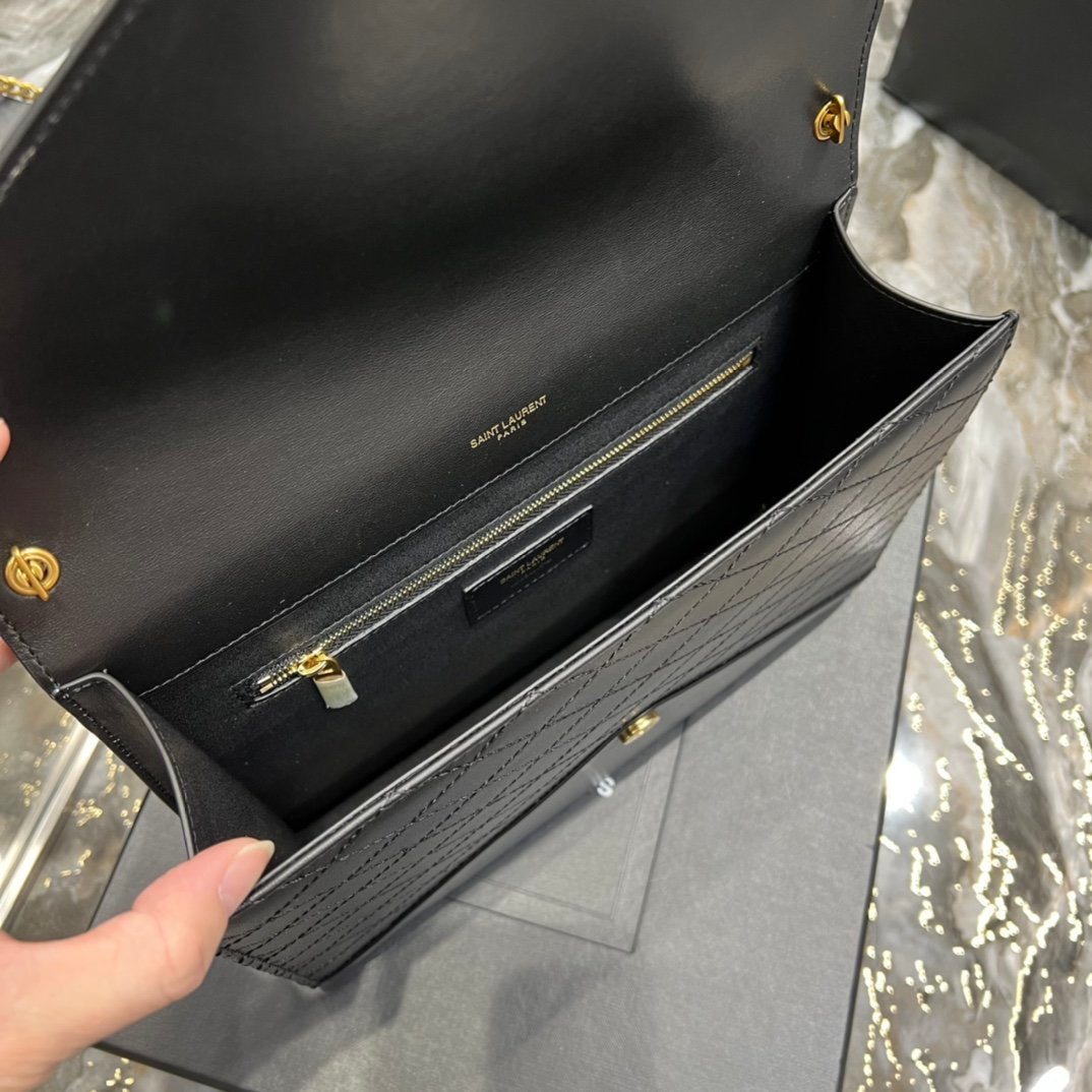 Top Quality Gaby Chain Bag Black With Gold Hardware For Women 10.4in/27cm YSL 6688641EL071000